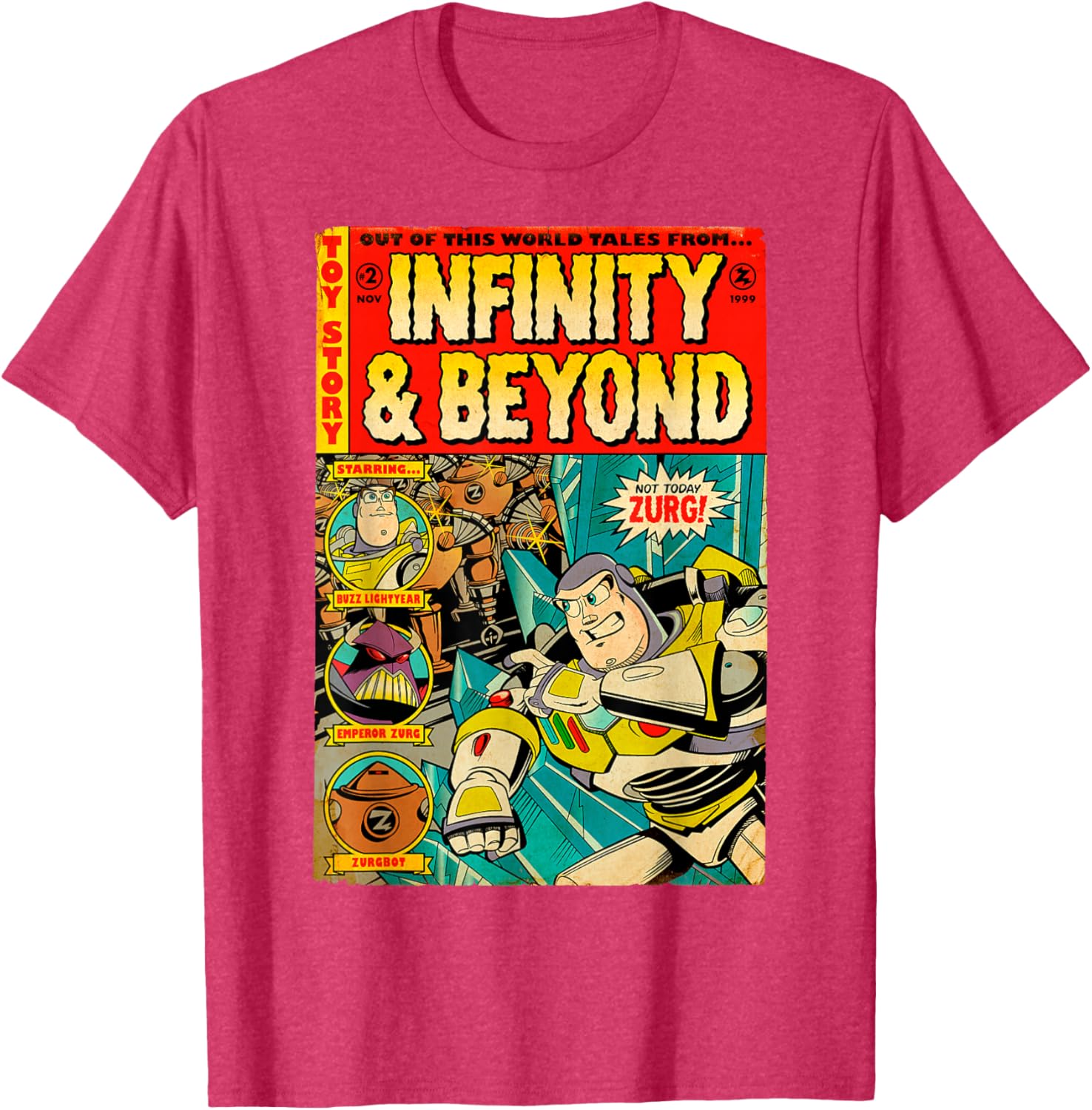 Disney Pixar Toy Story Buzz Lightyear Retro Comic Book T-Shirt for Fans - 4