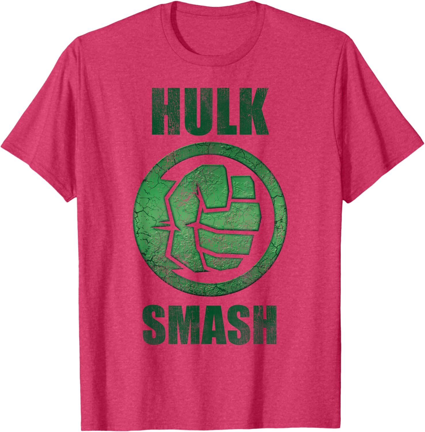 Marvel Hulk Smash Fist Circle Logo Green Stone Poster T-Shirt for Fans - 4