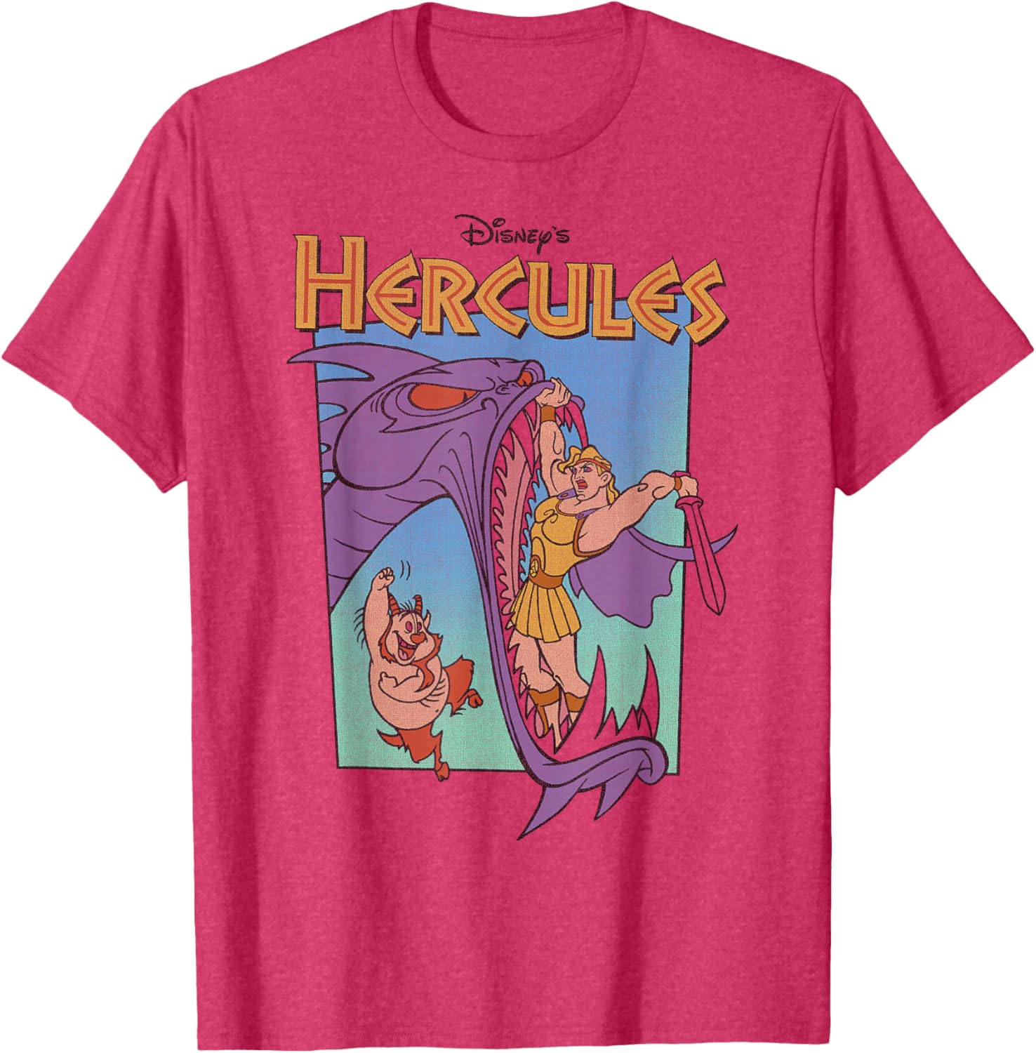 Disney Hercules Hydra Battle Retro T-Shirt Classic Movie Apparel - 5