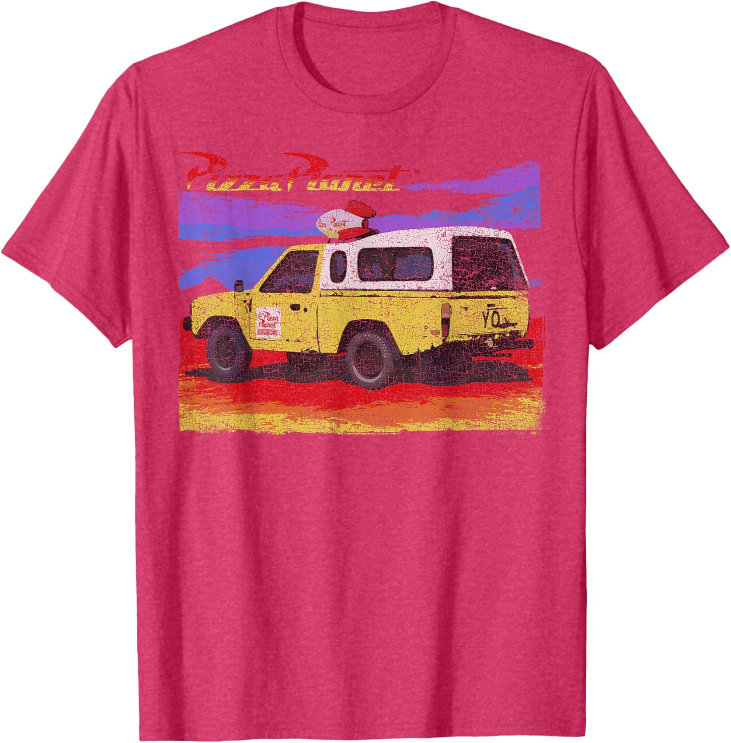 Disney Pixar Toy Story Pizza Planet Truck Distressed Vintage T-Shirt - 7