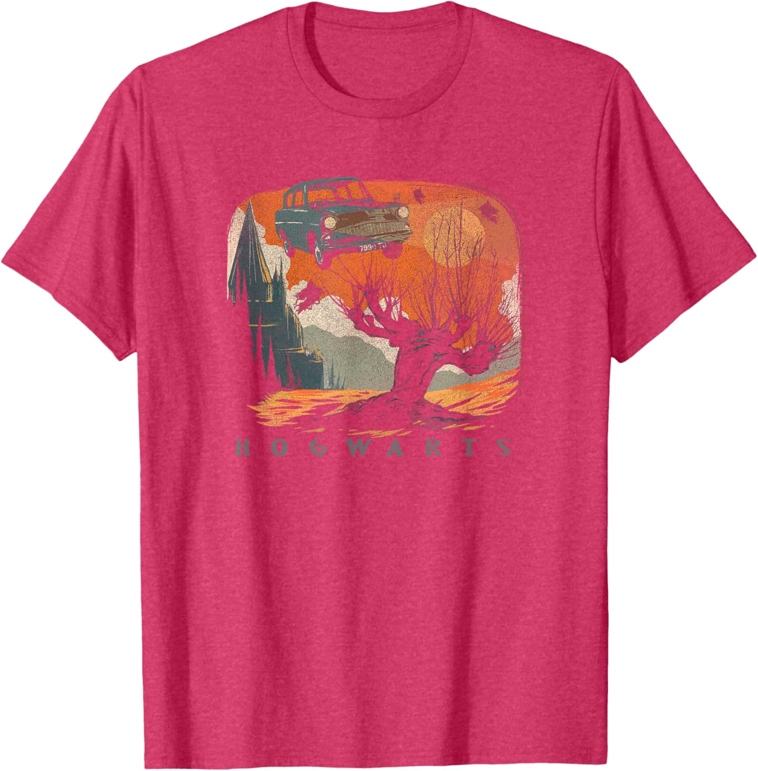 Harry Potter Whomping Willow Distressed Poster T-Shirt for Fans - 3