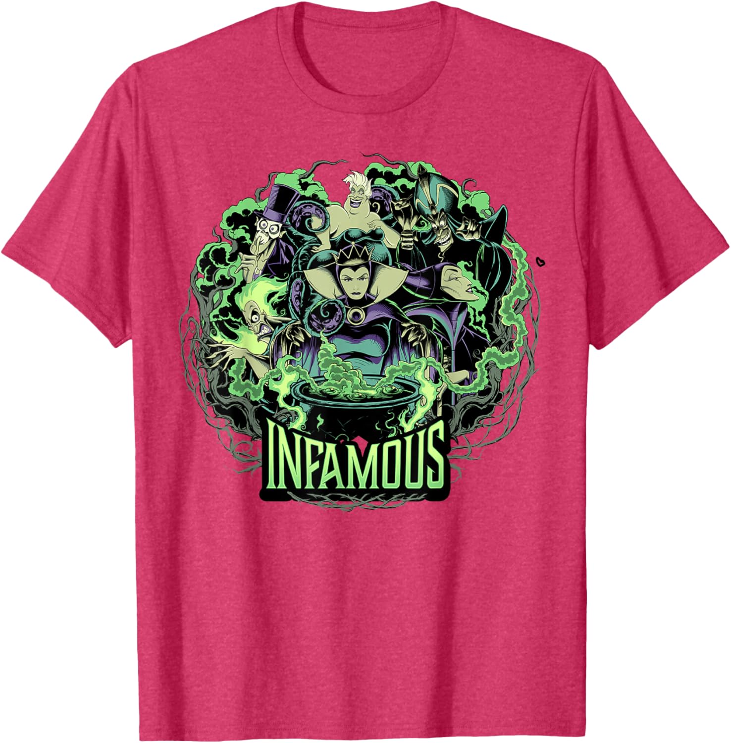 Disney Villains Infamous Evil Group Graphic T-Shirt for Fans and Collectors - 3