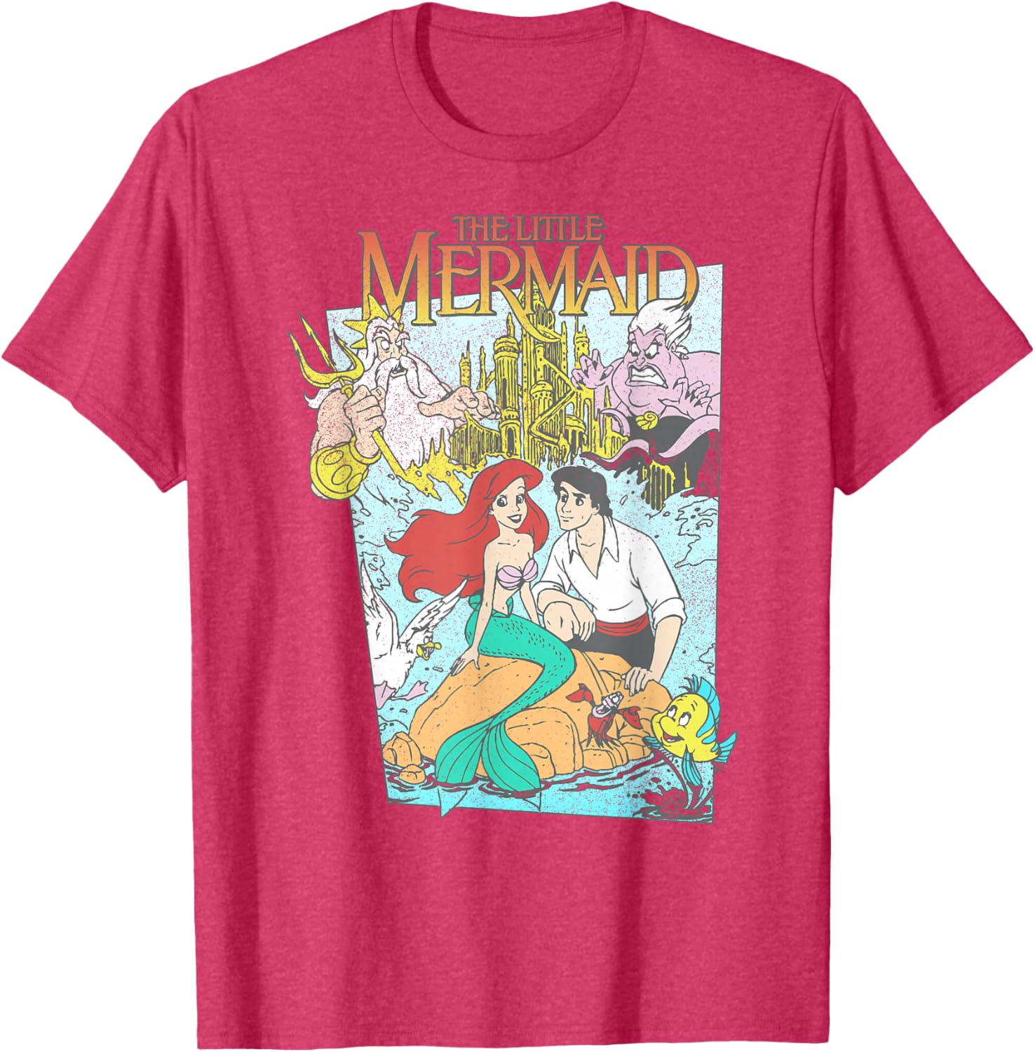 Vintage Little Mermaid Graphic T-Shirt for Disney Fans - Retro Style Apparel - 5