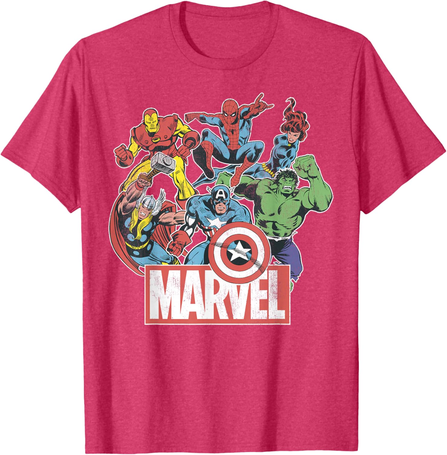 Marvel Avengers Retro Comic Vintage Graphic T-Shirt for Fans - 9