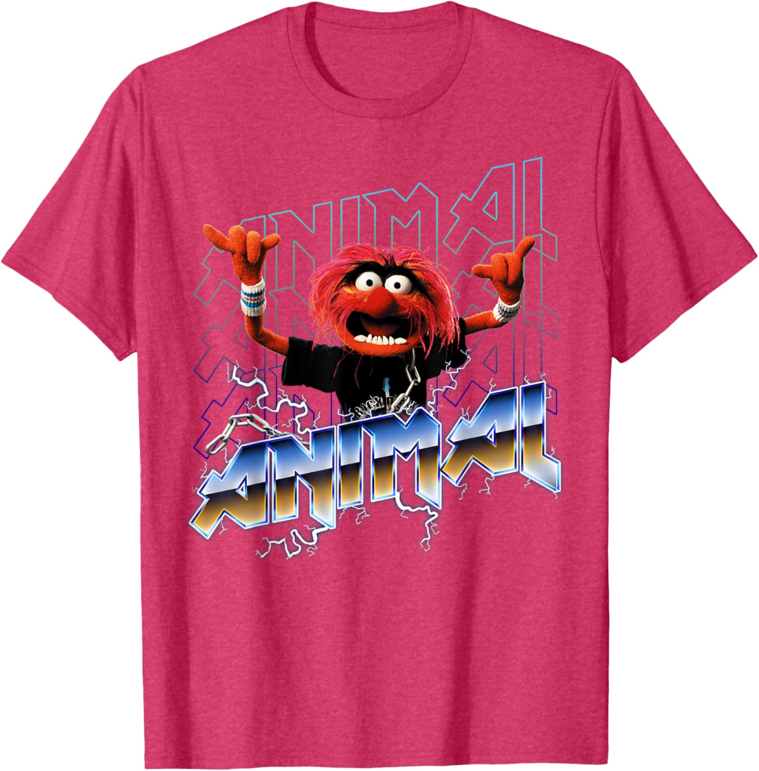 Disney Muppets Animal Vintage Rock Metal Poster T-Shirt for Fans - 2