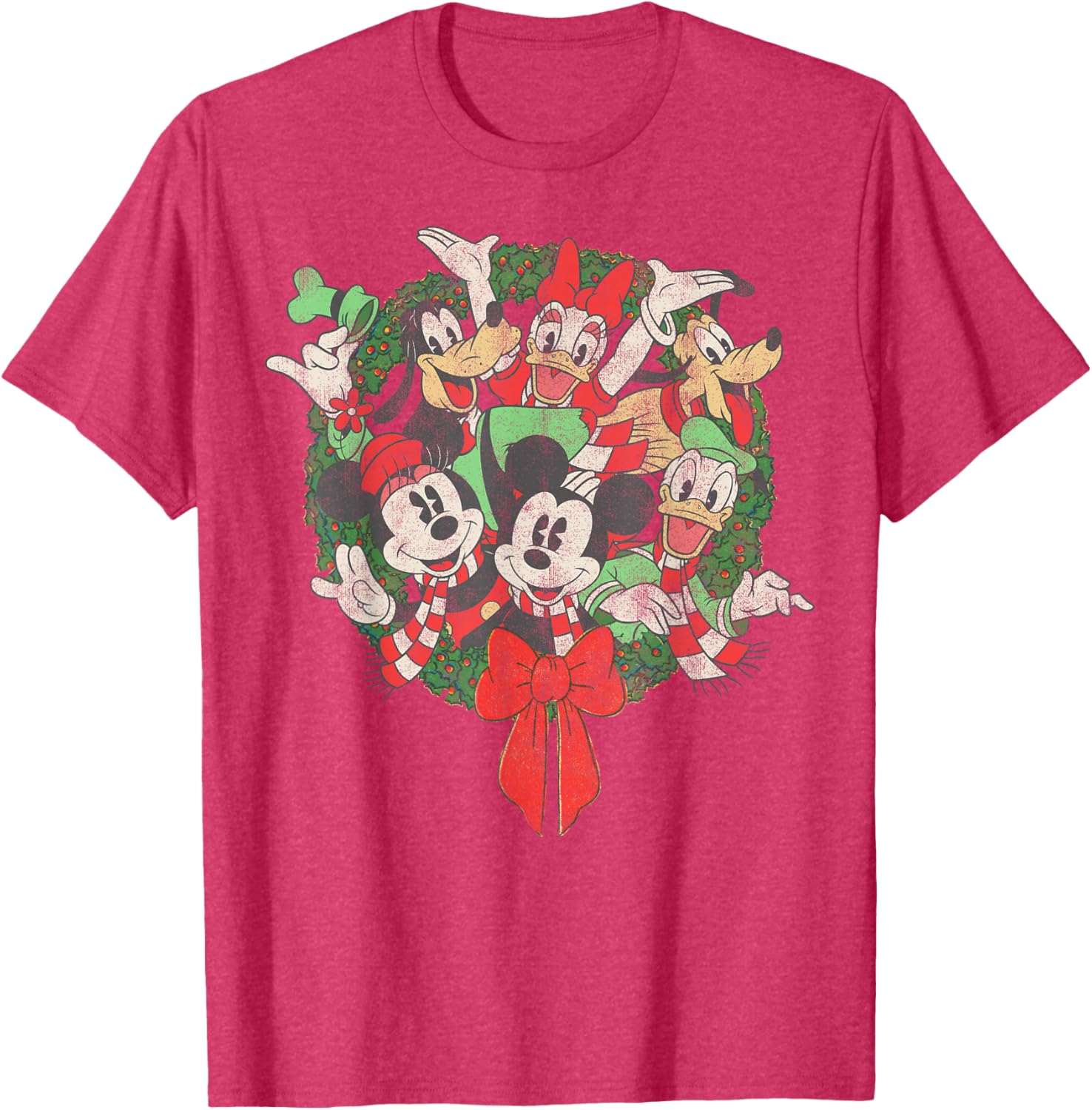Disney Christmas Wreath T-Shirt for Festive Family Gatherings - 12
