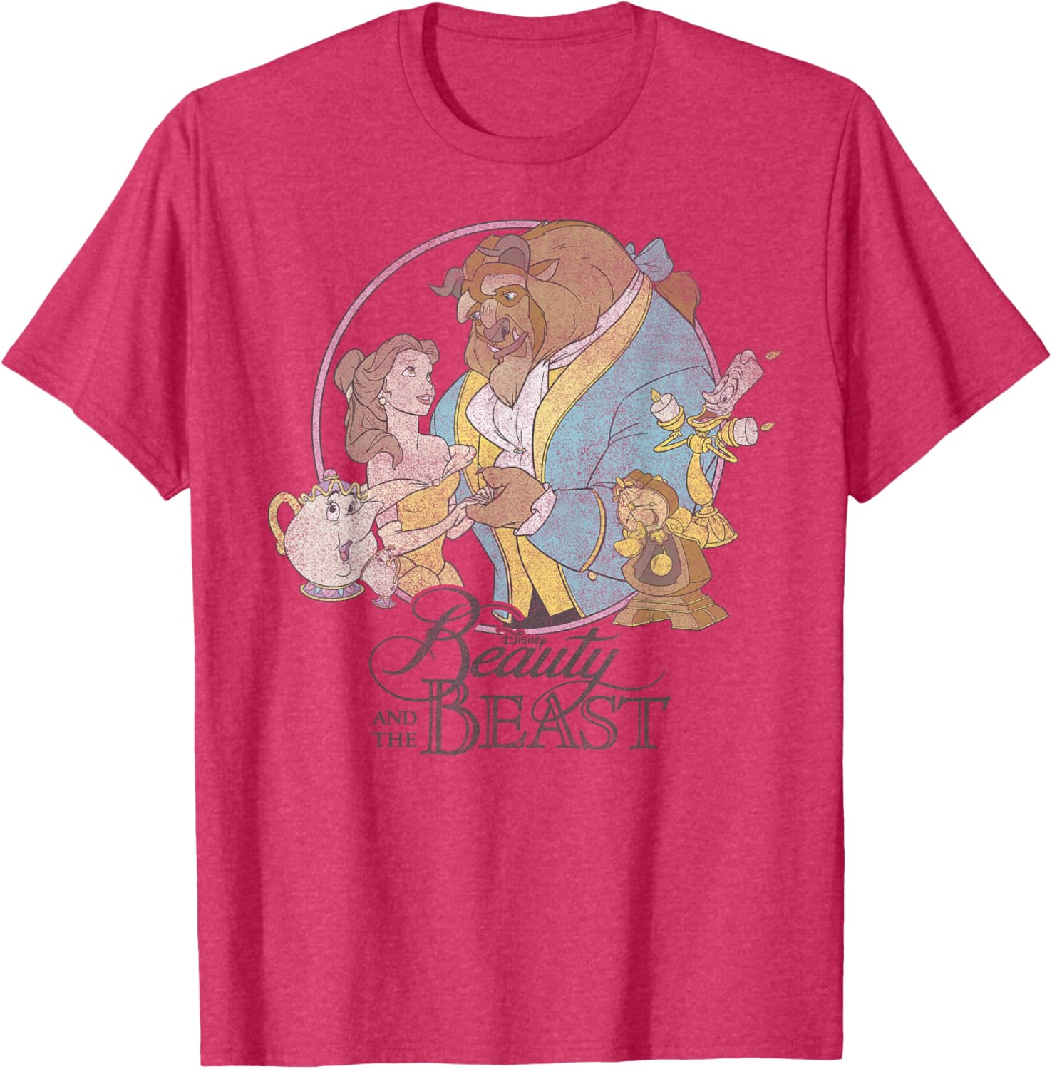 Disney Beauty And The Beast Classic Group Shot T-Shirt for Fans - 7