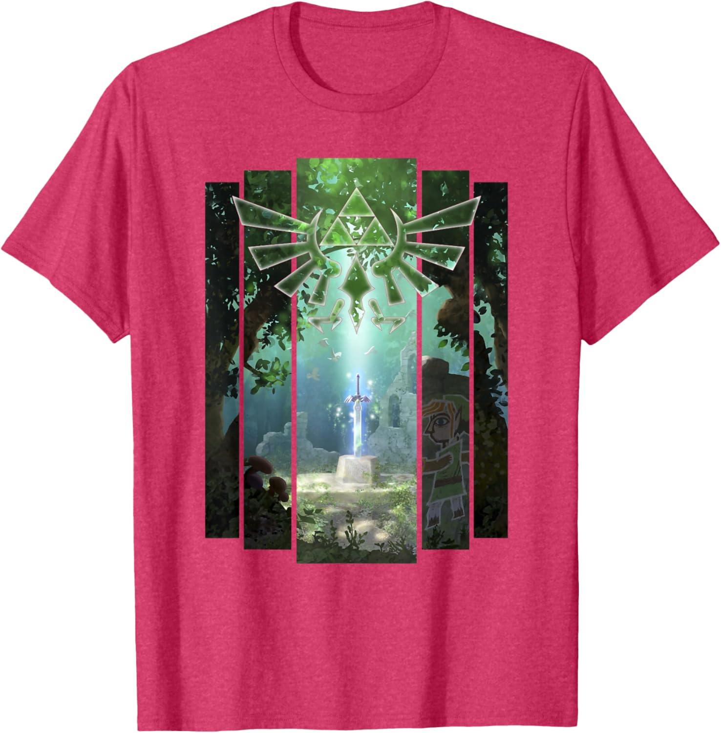 Nintendo Zelda Master Sword Lost Woods Artwork T-Shirt for Fans - 11
