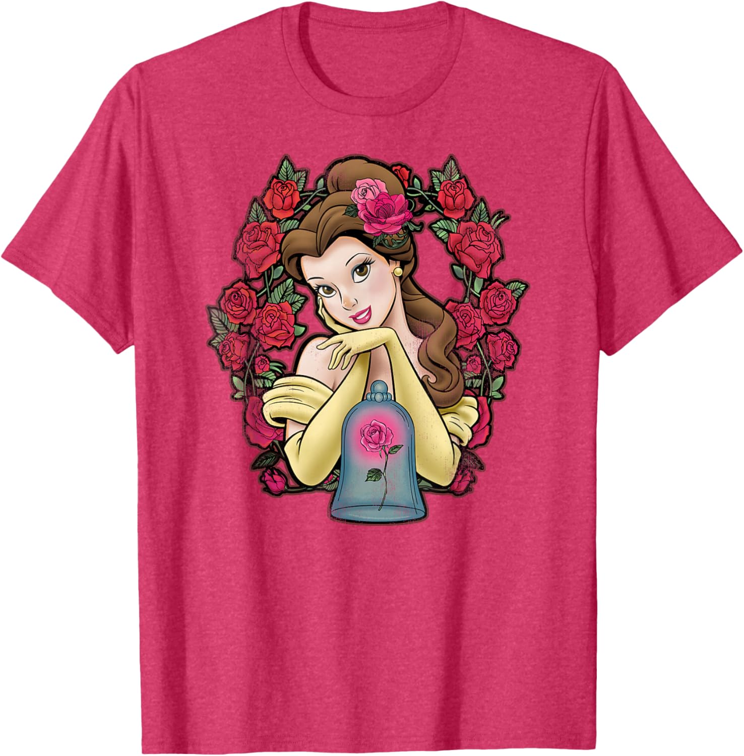 Disney Beauty and the Beast Belle Roses Graphic T-shirt for Fans - 8
