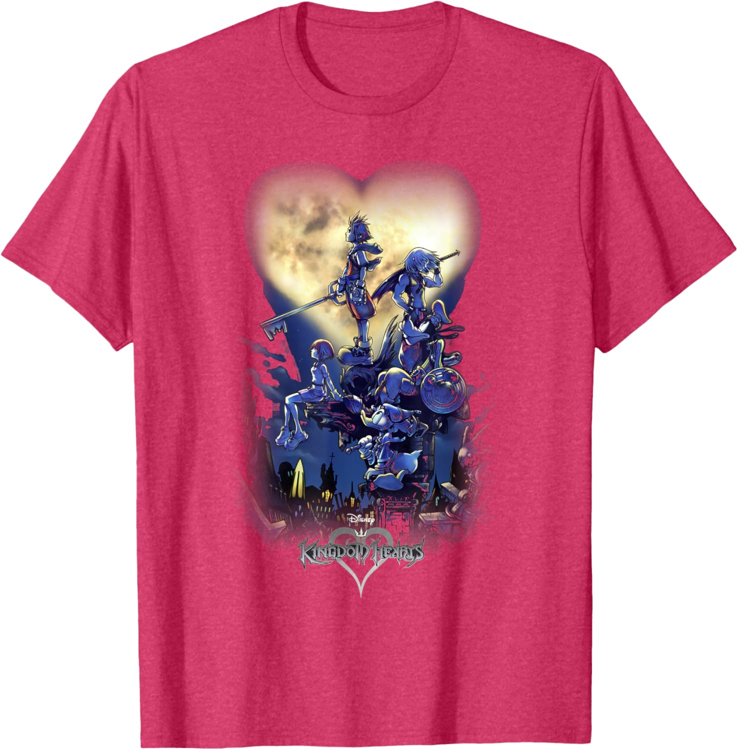 Disney Kingdom Hearts Group Shot Logo T-Shirt for Fans and Gamers - 1