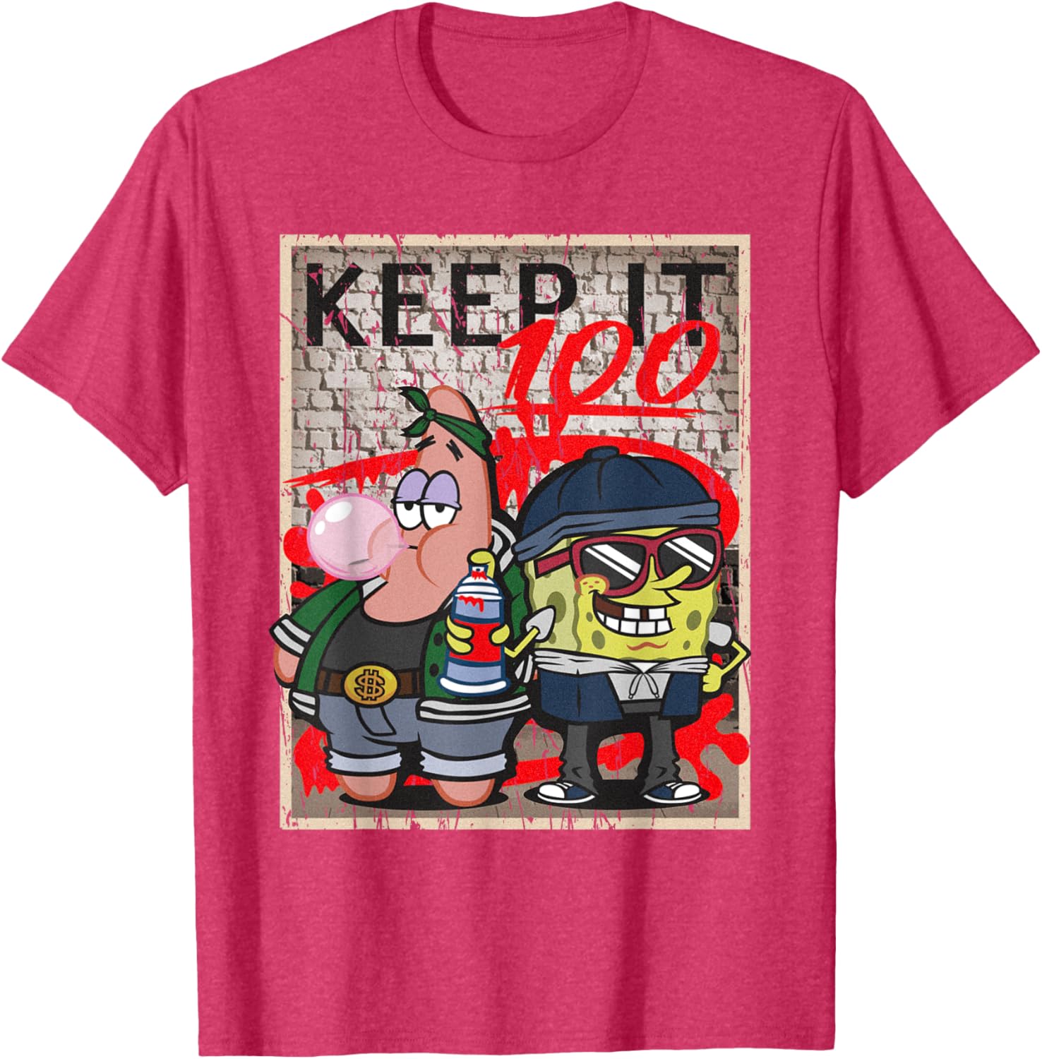 Mademark x SpongeBob SquarePants Hip Hop Graffiti T-Shirt for Fans - 10