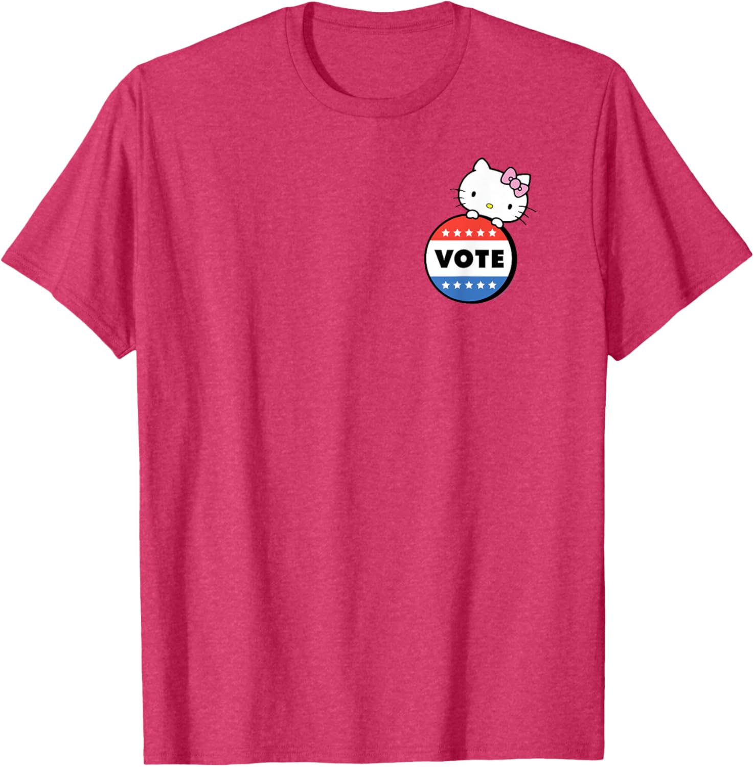 Hello Kitty Vote Button T-Shirt for Fun Fashion and Cute Style - 7