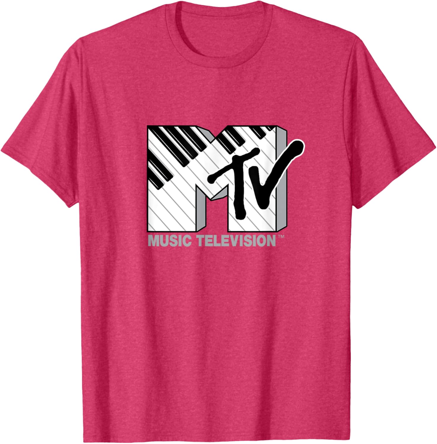 Mademark x MTV Official Logo T-Shirt with Black and White Piano Keys - 21