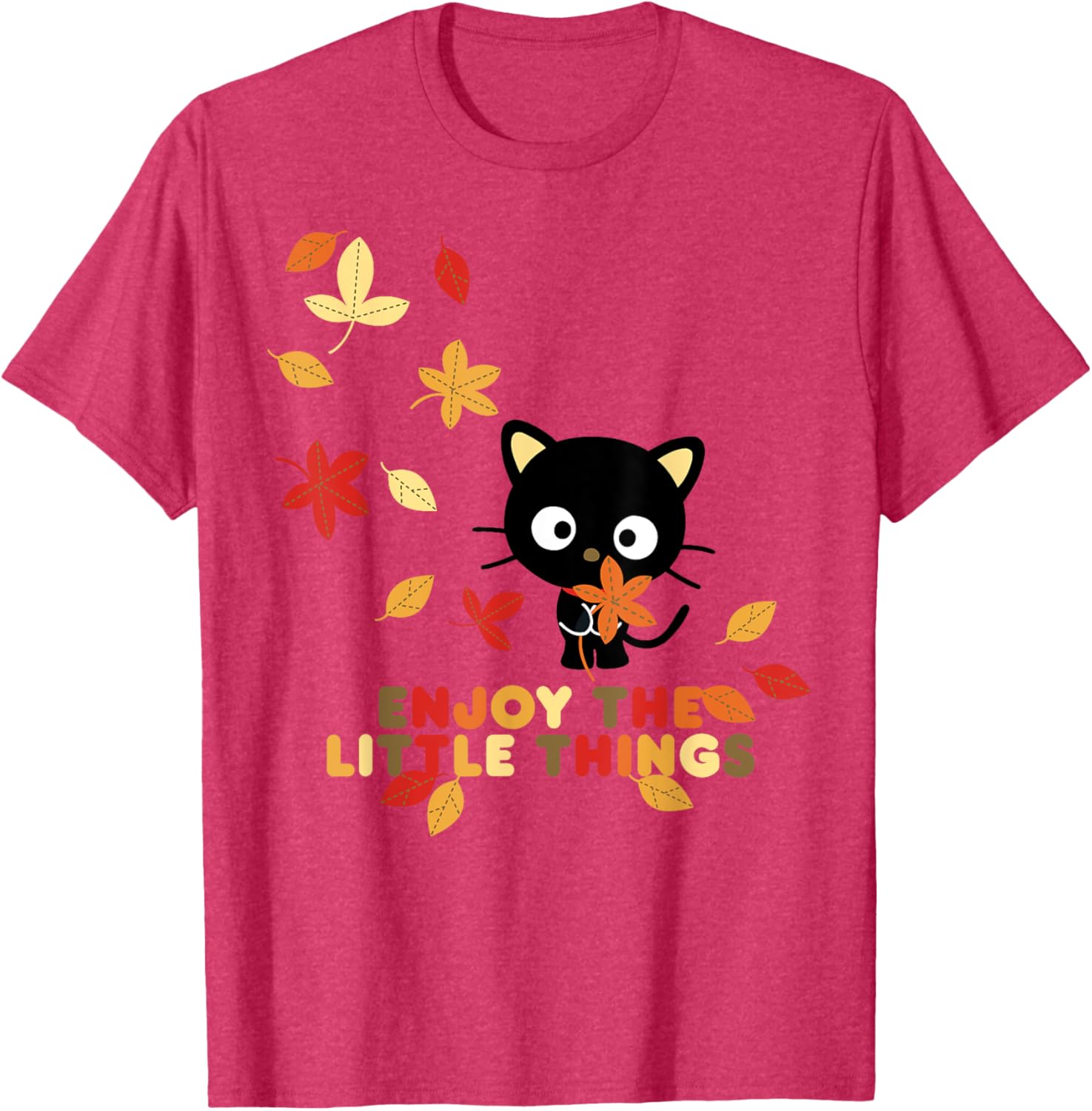 Chococat Enjoy The Little Things Fall Leaves T-Shirt for Everyone - 16