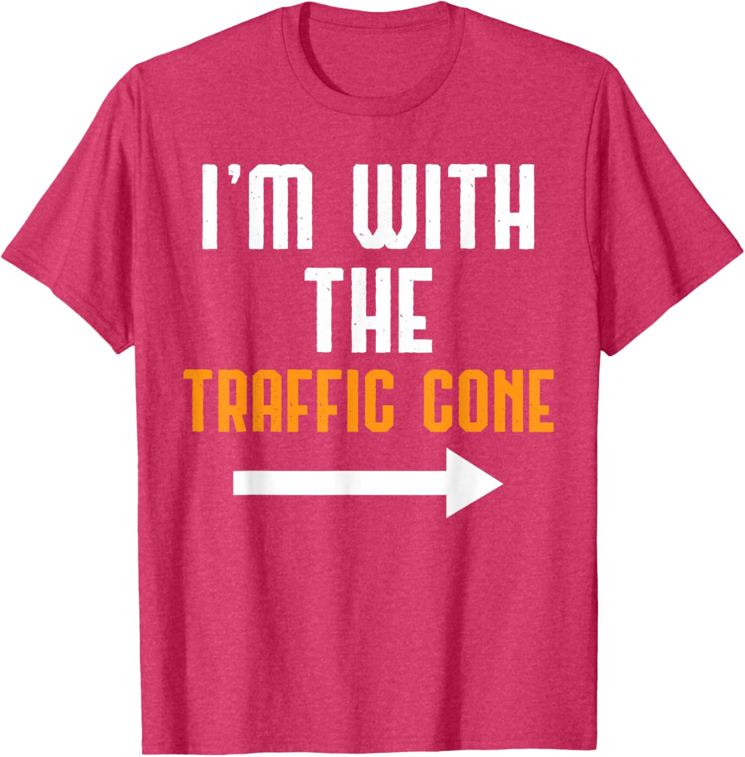 Funny Traffic Cone Costume Couple T-Shirt for Halloween Party Fun - 7