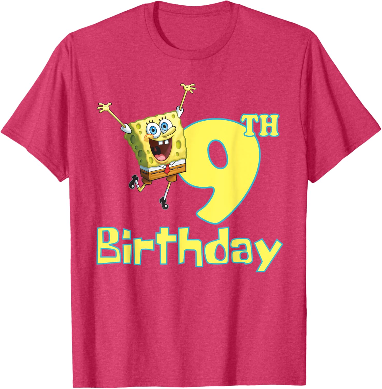 Mademark SpongeBob SquarePants 9th Birthday T-Shirt for Kids - 21