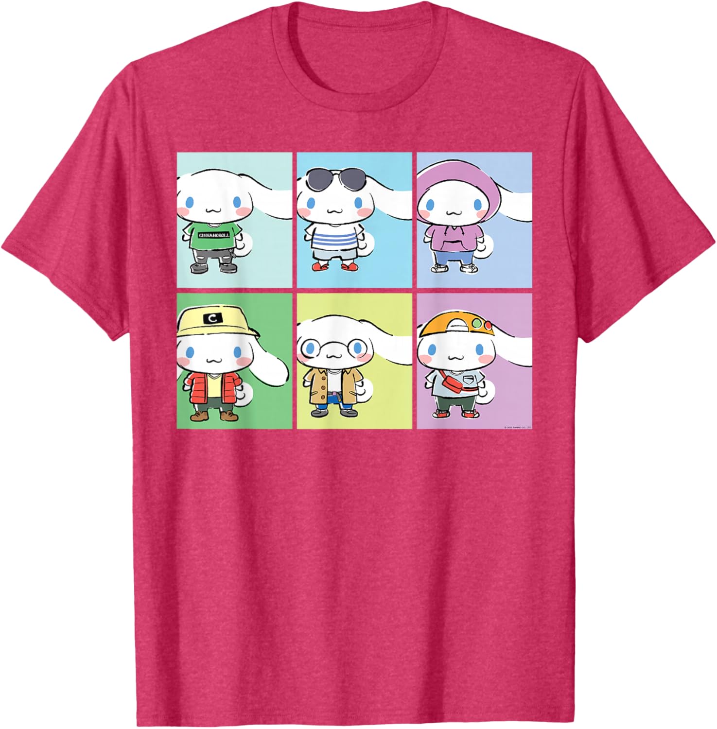 Cinnamoroll Collection Streetwear Squares T-Shirt for Trendy Fashion Lovers - 20