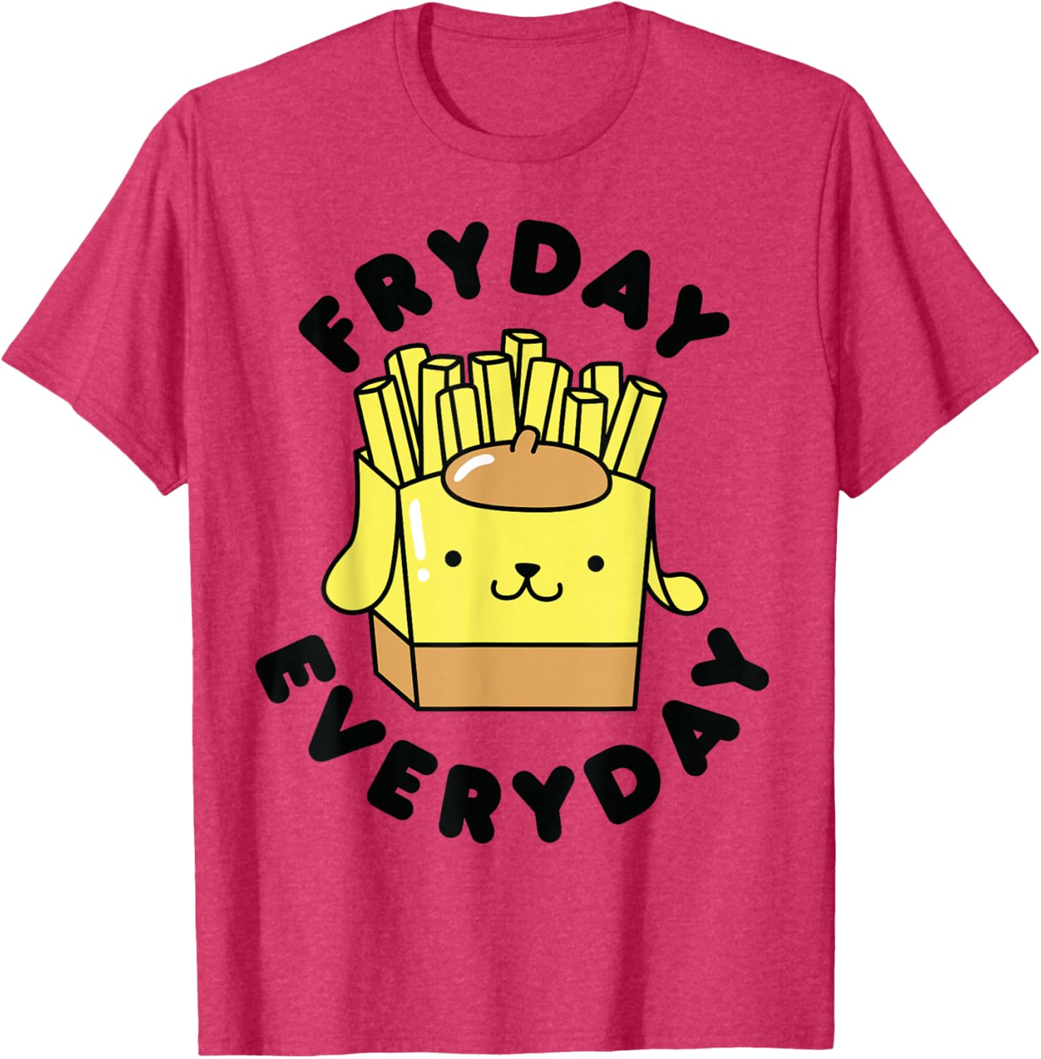 Pom Pom Purin French Fries Fryday T-Shirt for Fun Casual Wear - 3