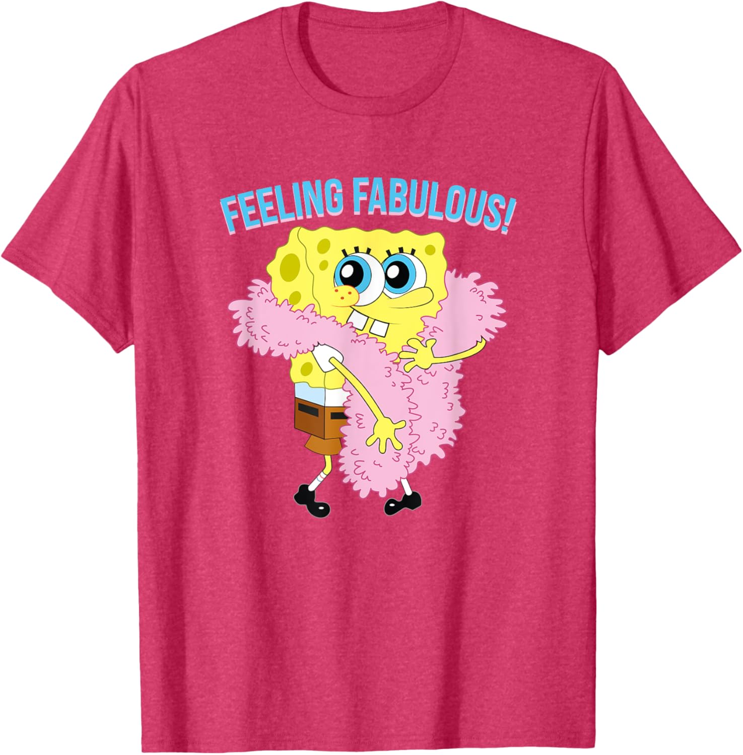 Mademark SpongeBob SquarePants Feeling Fabulous Feather Boa T-Shirt - 13