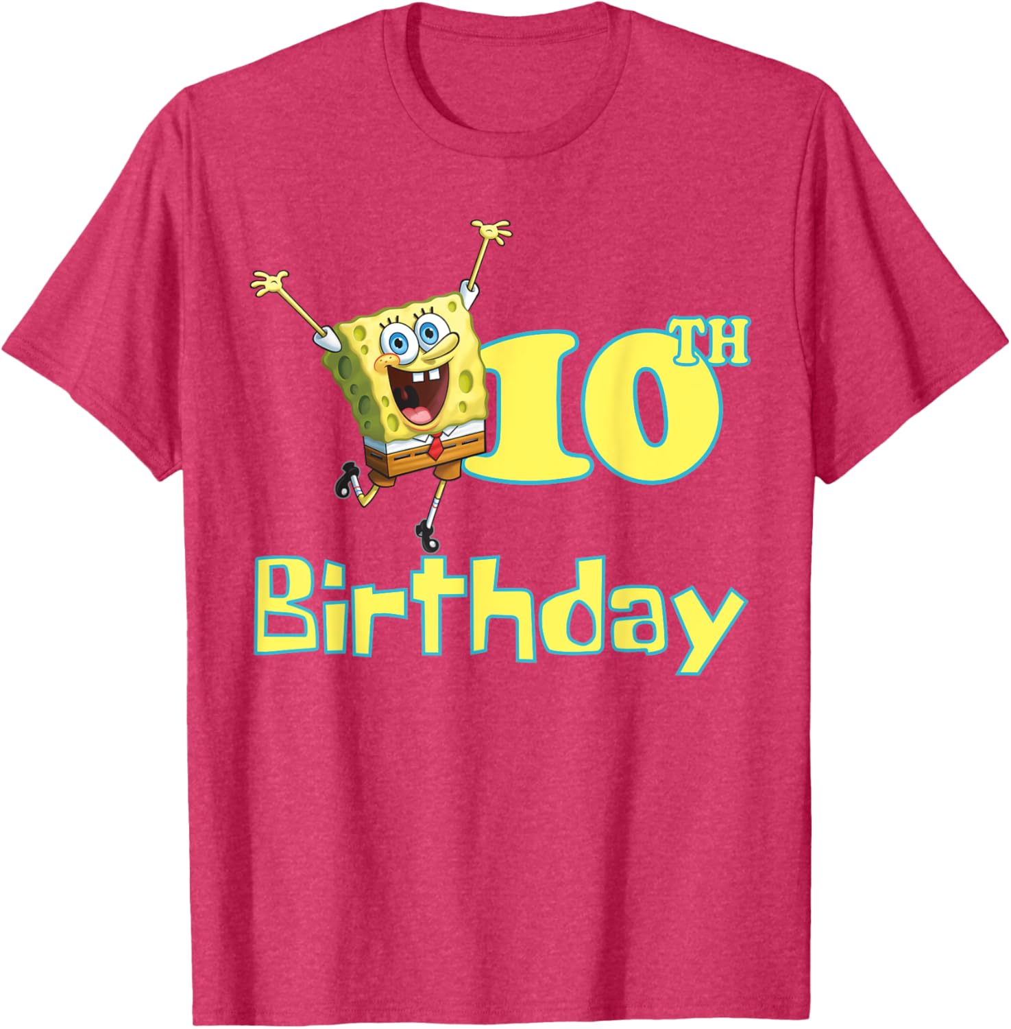 Mademark SpongeBob SquarePants 10th Birthday T-Shirt for Kids and Fans - 25