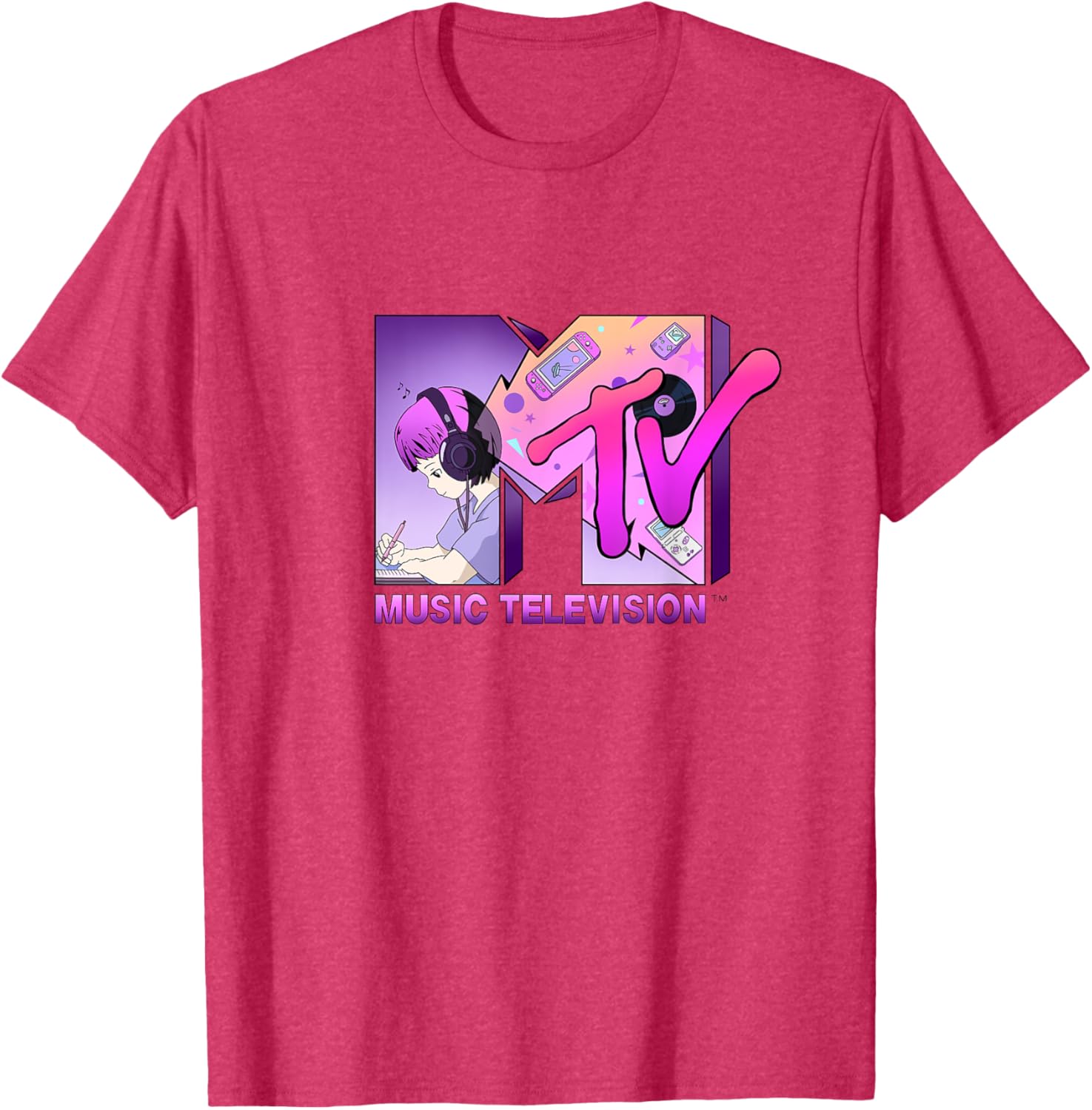 Mademark x MTV Anime Gamer Style T-Shirt with Official MTV Logo - 21