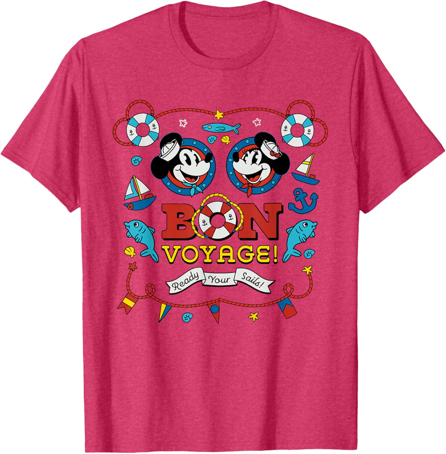 Disney Cruise Mickey and Minnie Mouse Bon Voyage Vacation T-Shirt - 6