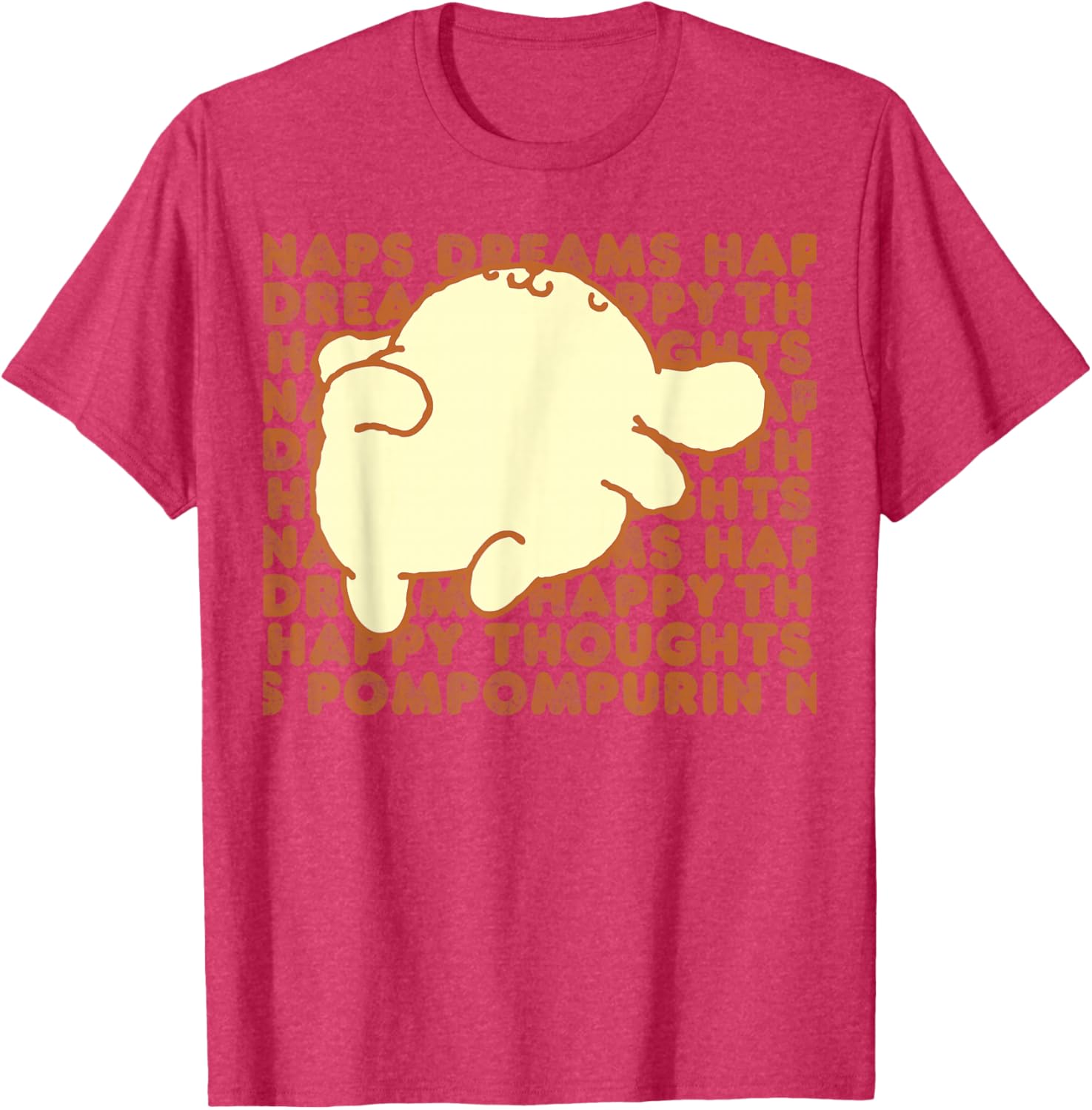 Pompompurin Happy Thoughts Nap Time T-Shirt for Cozy Relaxation - 2