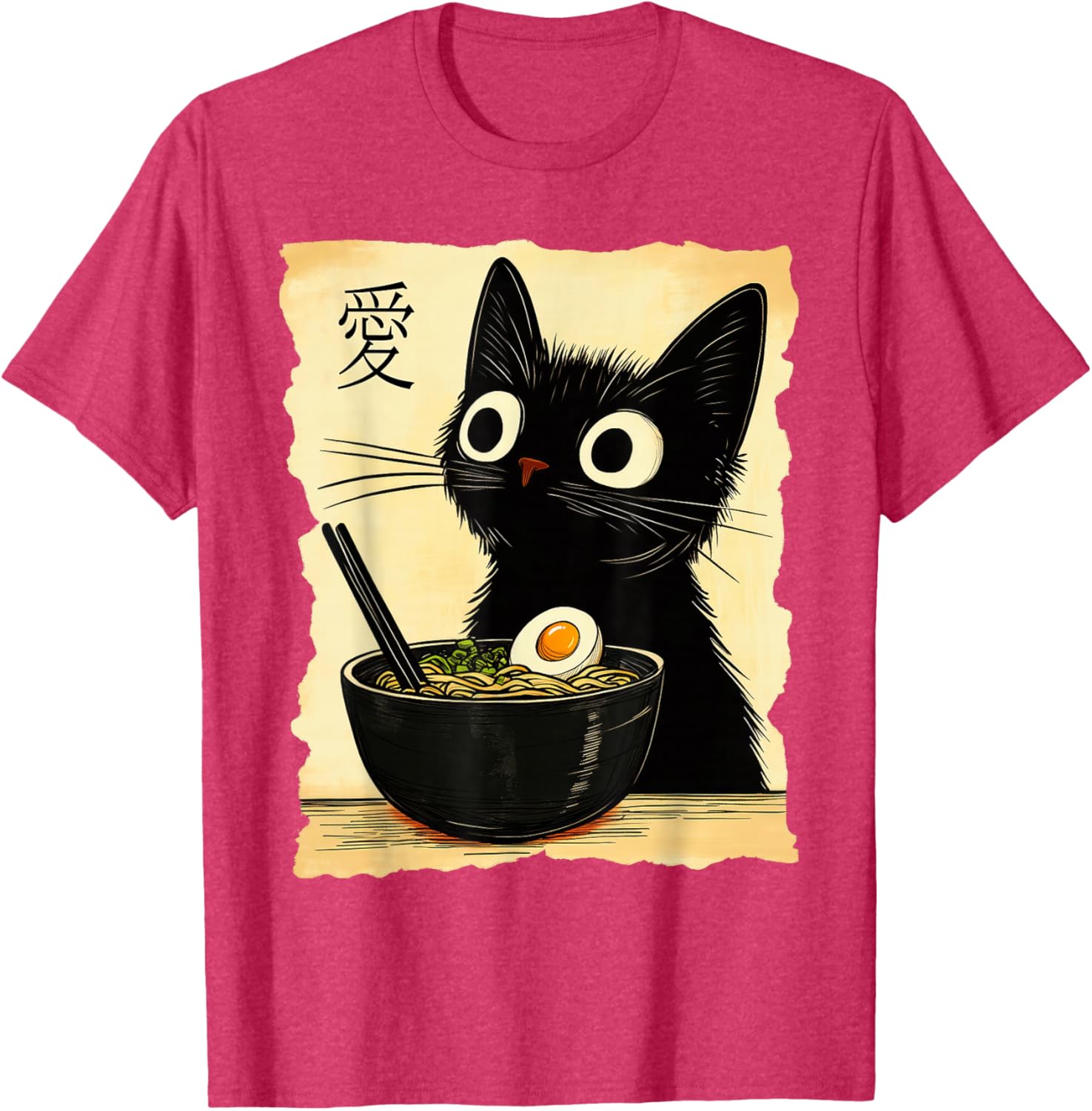 Funny Cat Ramen Graphic Tee Cute Japanese Kawaii Anime Cat T-Shirt - 14