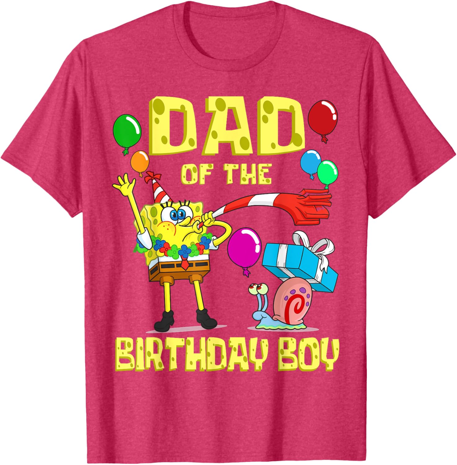 SpongeBob Daddy of the Birthday Boy Theme T-Shirt for Fun Parties - 10