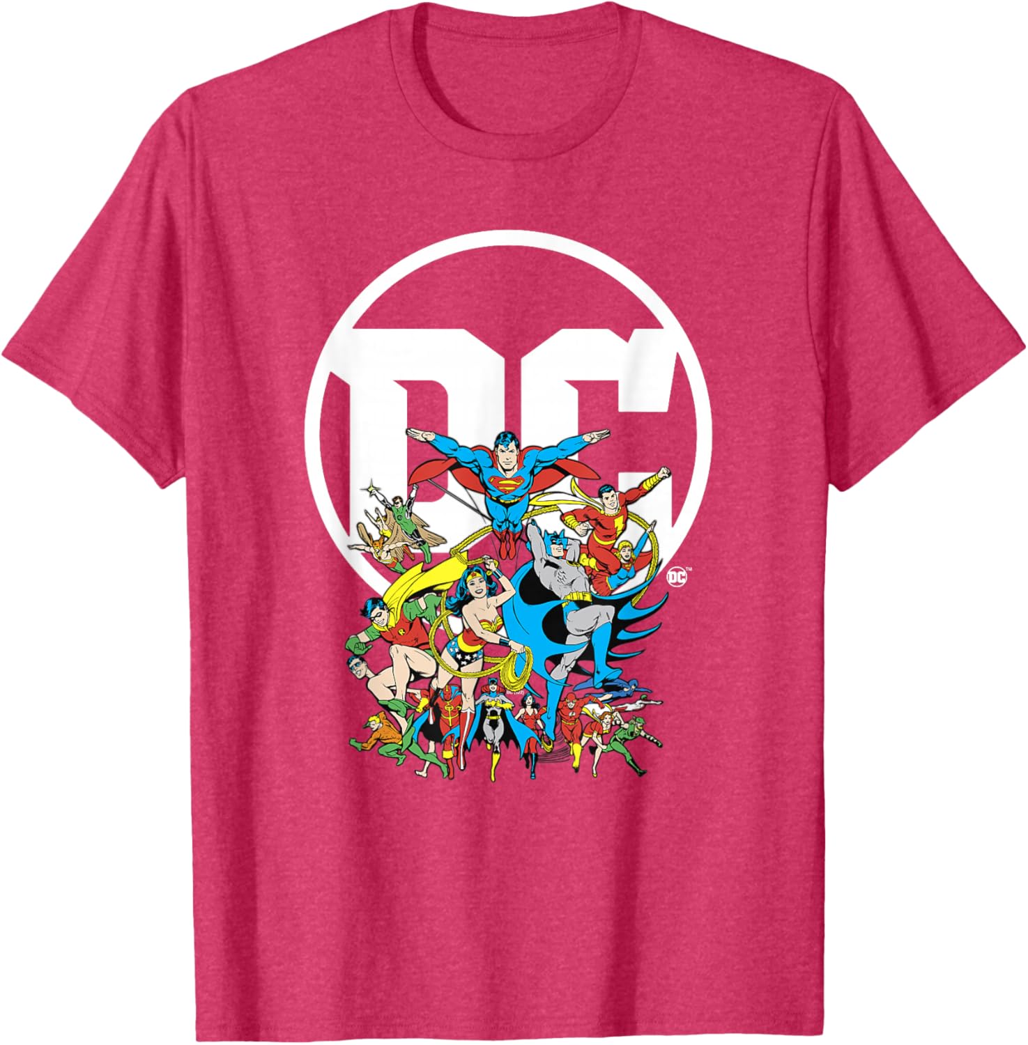 DC Comics Character Group Logo Poster T-Shirt for Fans and Collectors - 3