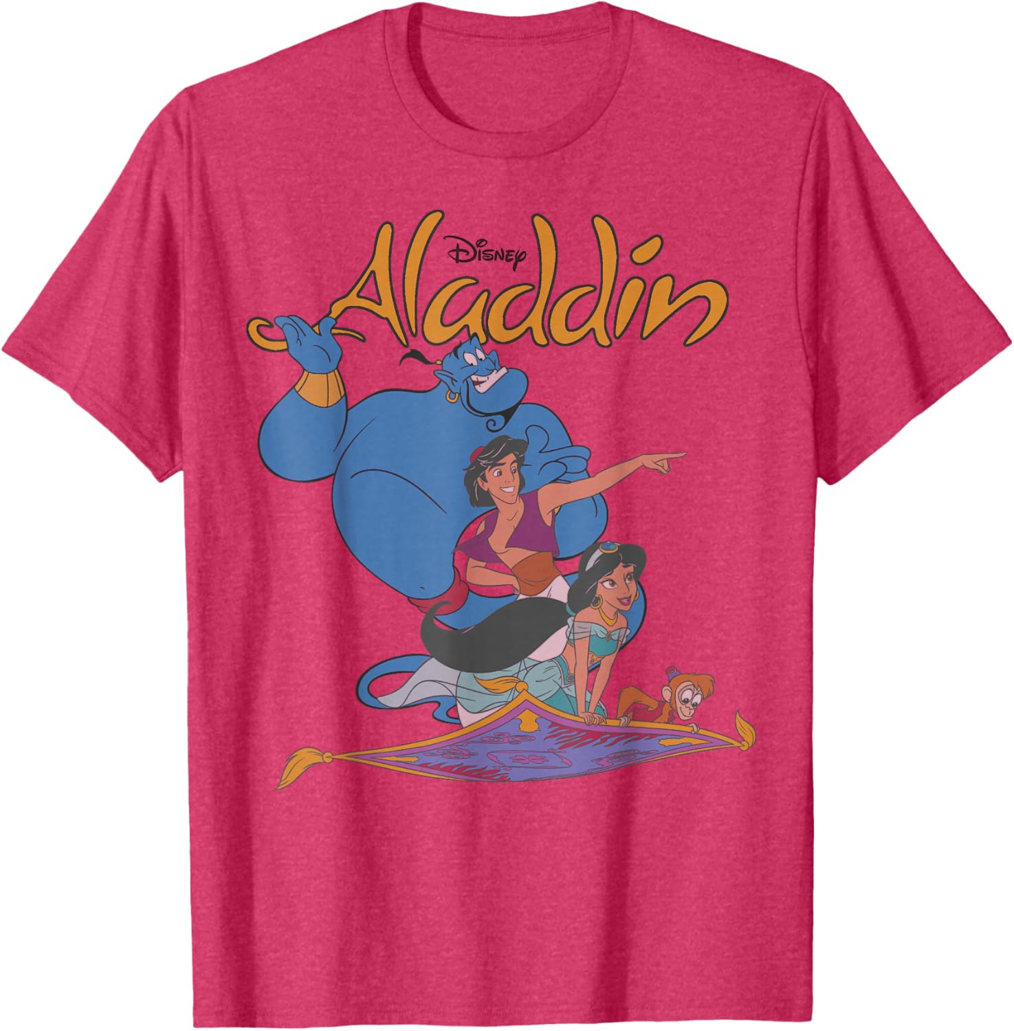 Disney Aladdin Vintage Group Shot Logo T-Shirt for Fans of Adventure - 3