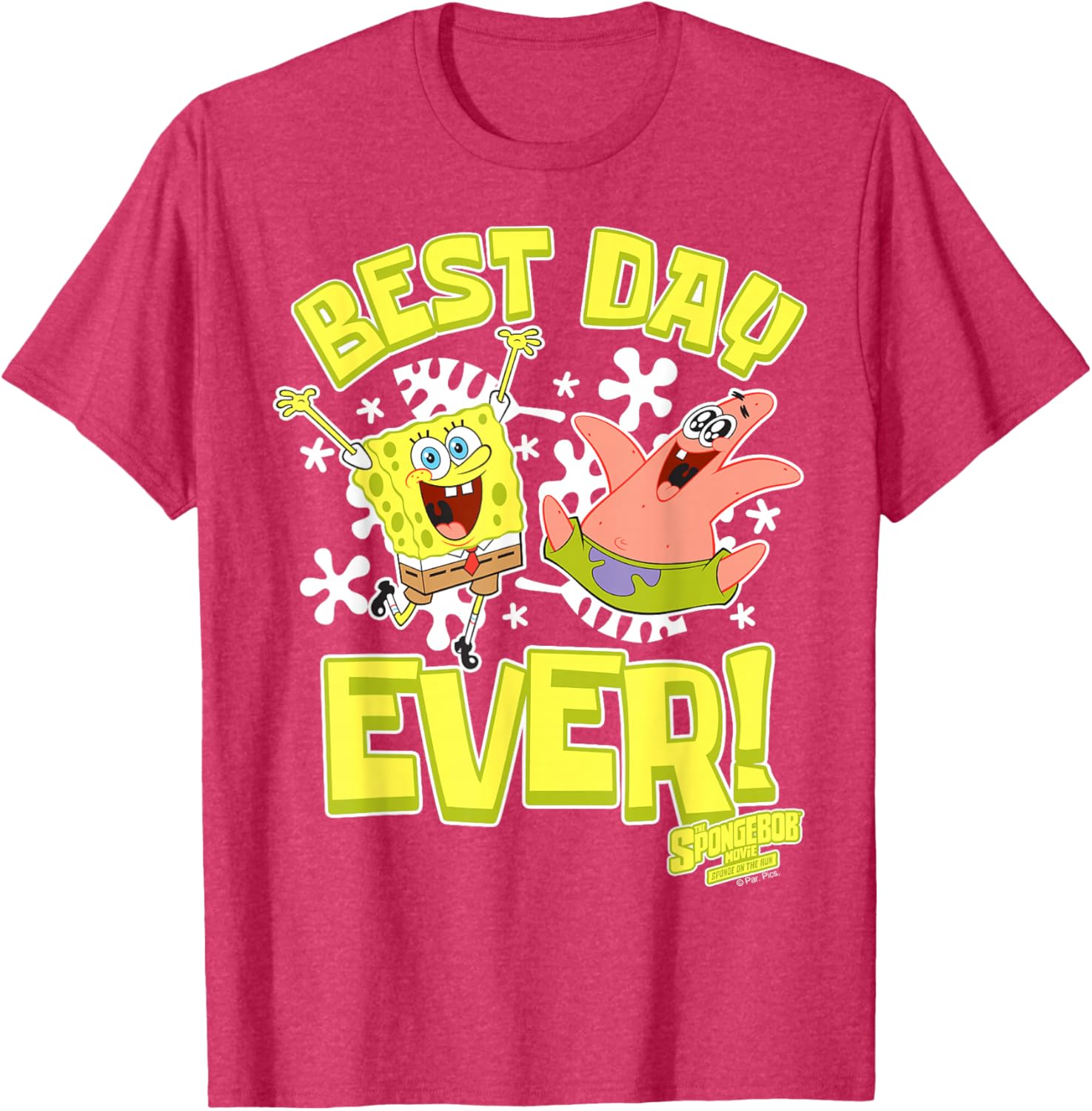 Sponge On The Run Patrick & SpongeBob Best Day Ever T-Shirt for Fun Lovers - 7