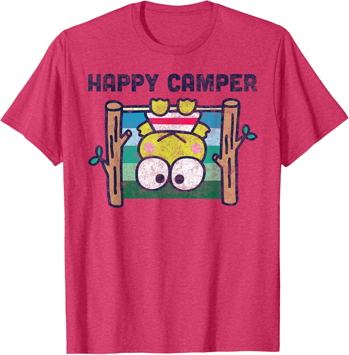 Keroppi Happy Camper T-Shirt Fun Outdoor Adventure Apparel for Kids - 11