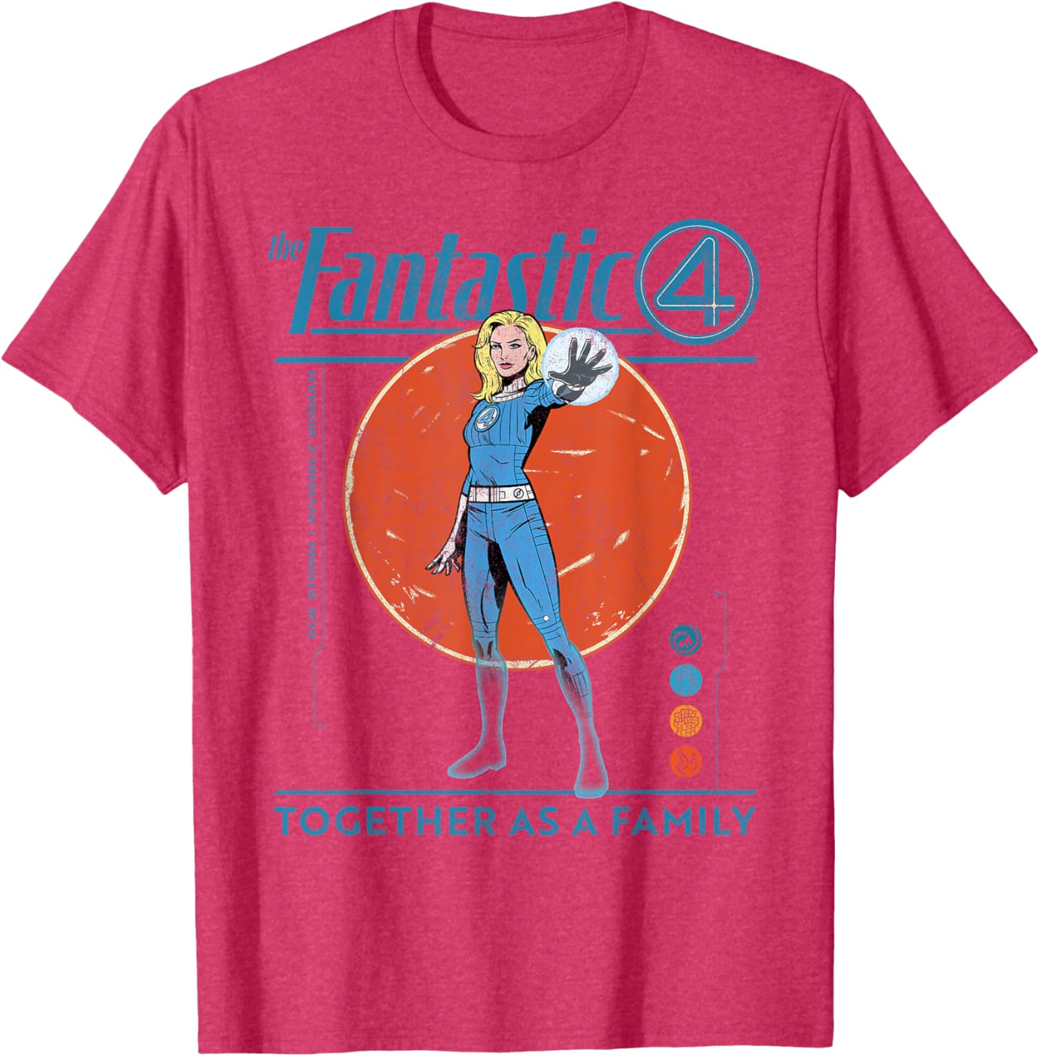 Marvel Fantastic Four Retro T-Shirt Featuring The Invisible Woman Design - 6