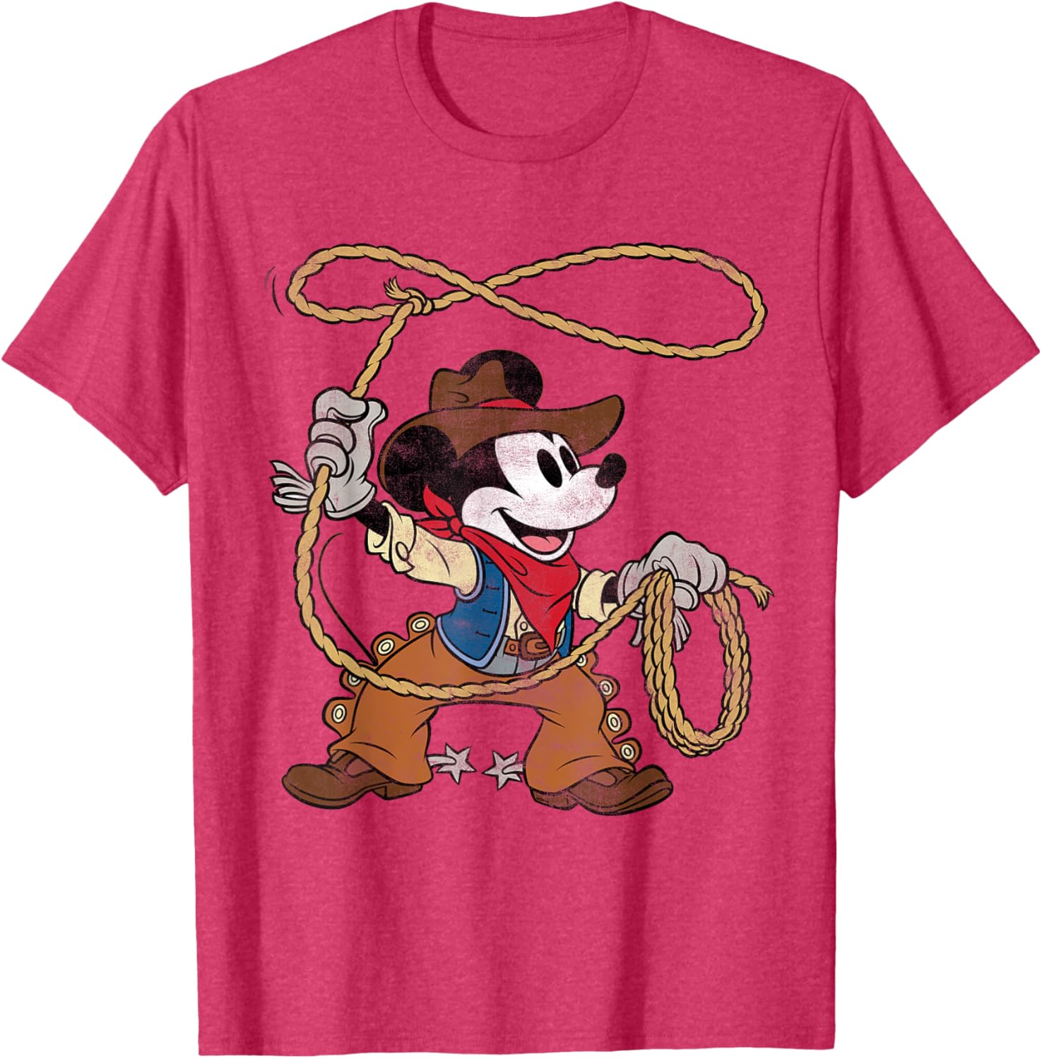 Vintage Mickey Mouse Cowboy T-Shirt for Fun Western Style Fashion - 8