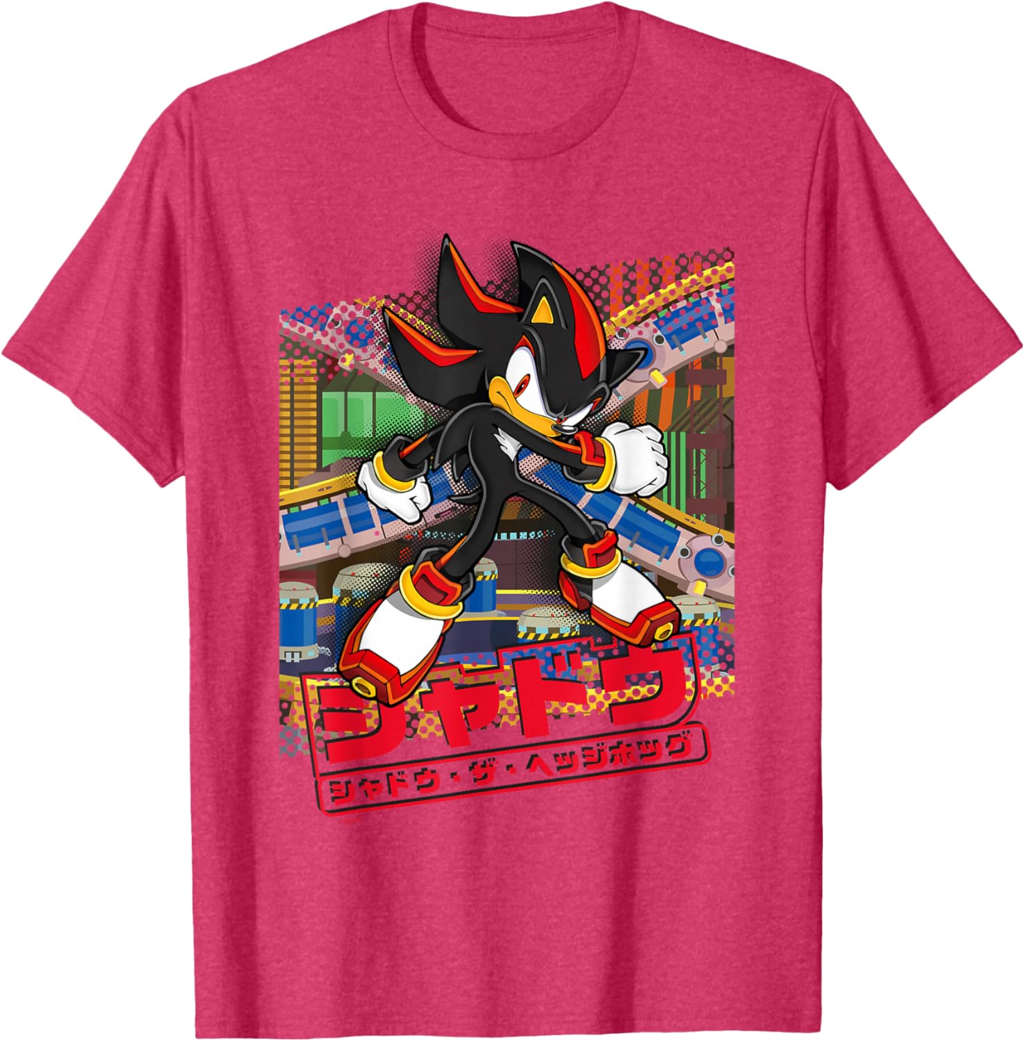 Sonic the Hedgehog Shadow T-Shirt Japanese Logo Fun Graphic Tee - 30