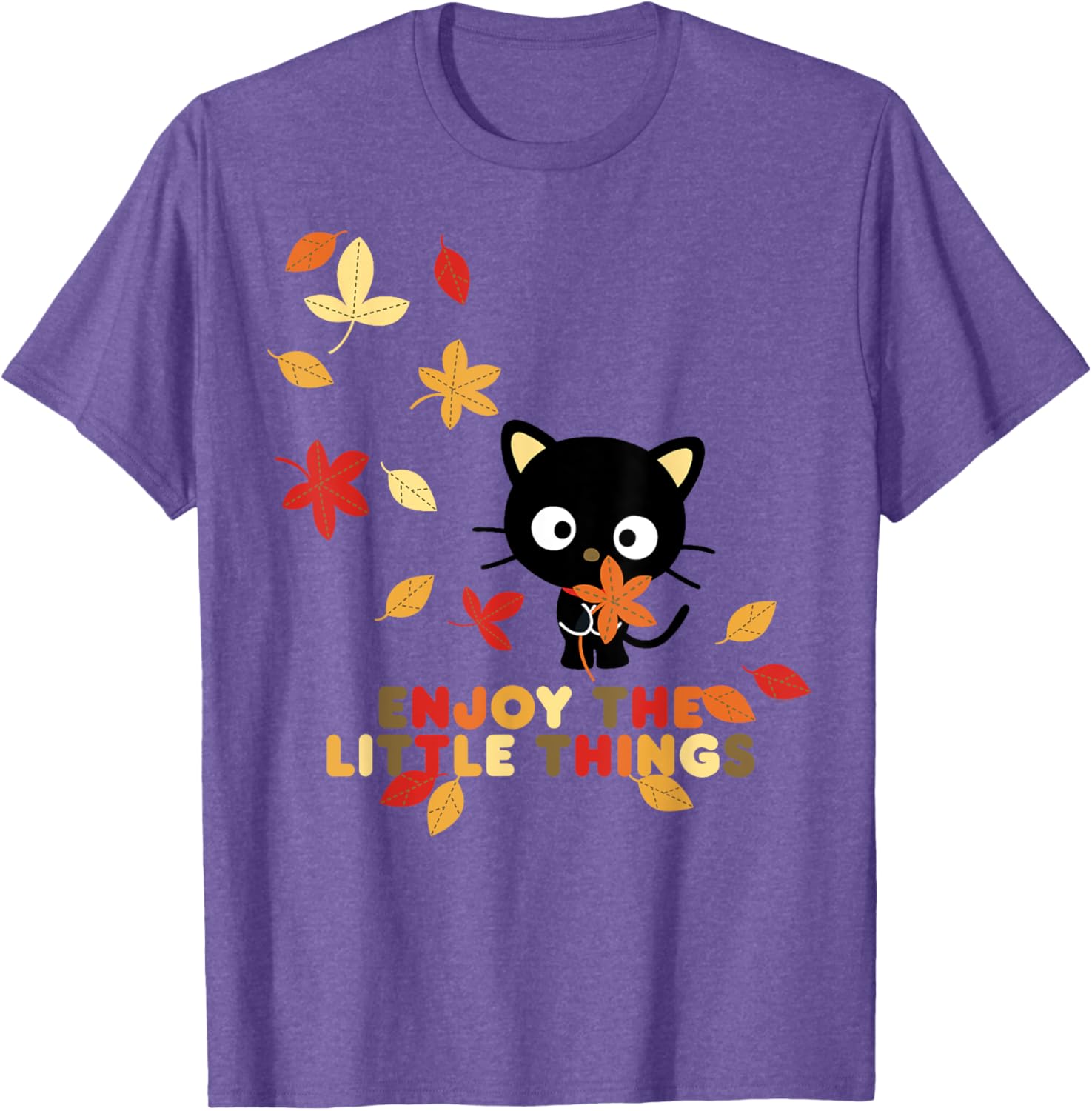 Chococat Enjoy The Little Things Fall Leaves T-Shirt for Everyone - 6