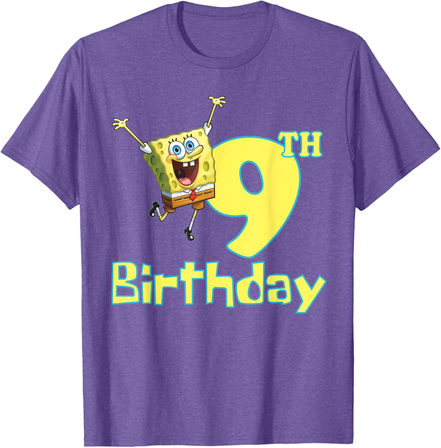 Mademark SpongeBob SquarePants 9th Birthday T-Shirt for Kids - 3
