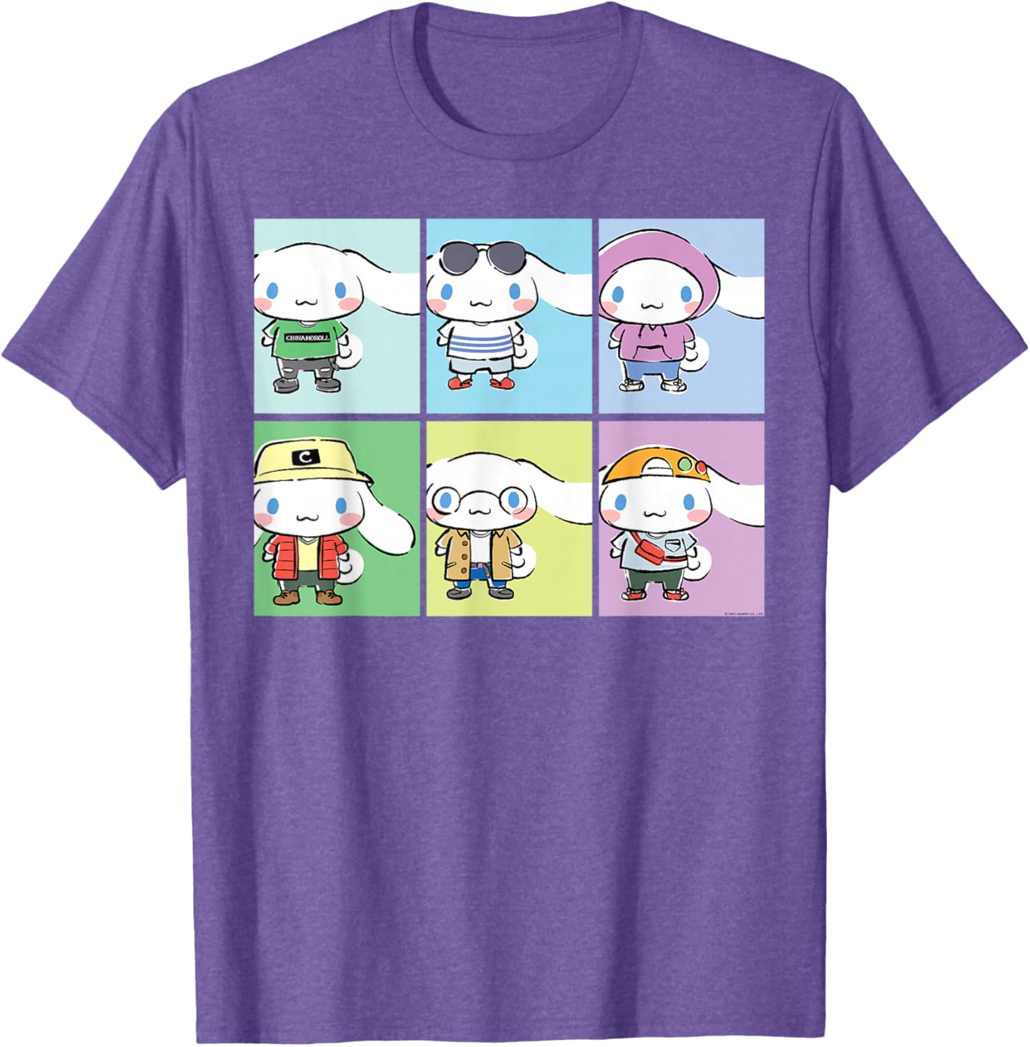 Cinnamoroll Collection Streetwear Squares T-Shirt for Trendy Fashion Lovers - 13