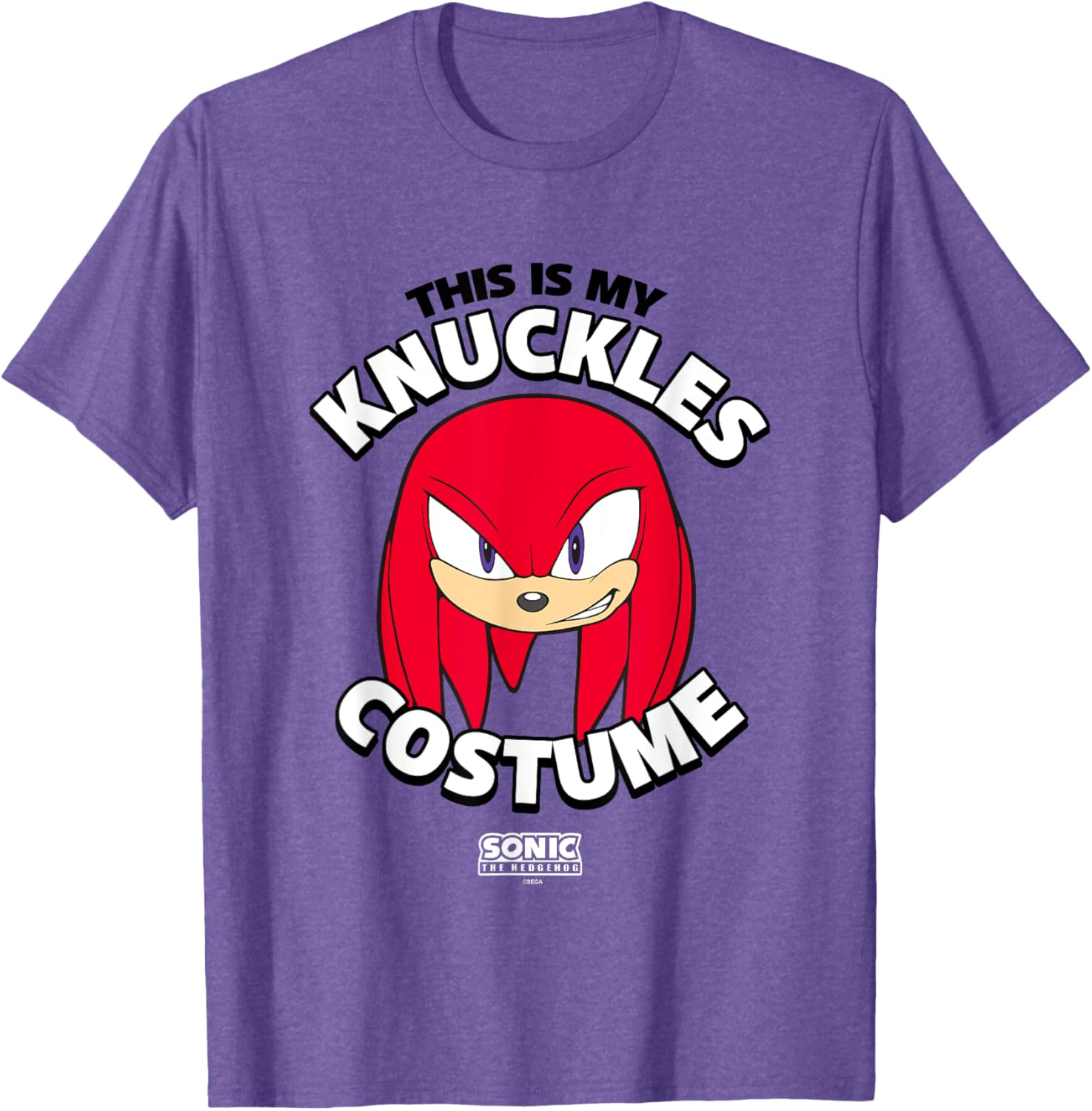 Sonic The Hedgehog Knuckles Costume T-Shirt Perfect for Halloween Fun - 2