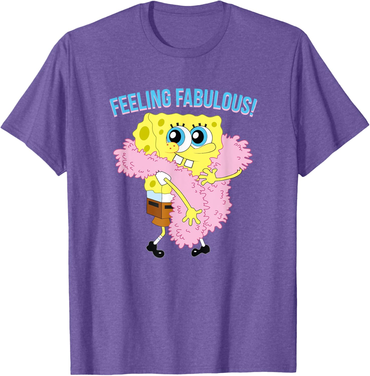Mademark SpongeBob SquarePants Feeling Fabulous Feather Boa T-Shirt - 10