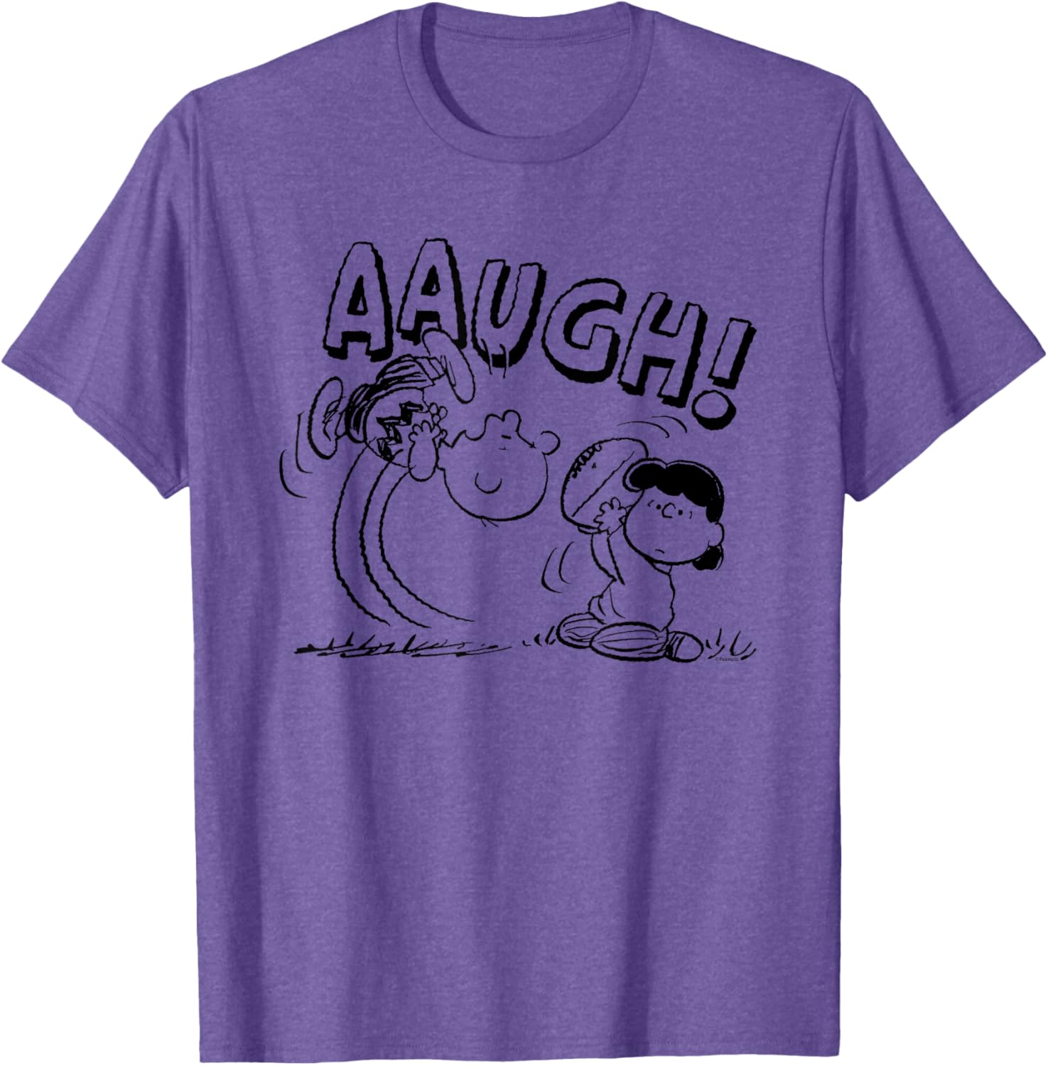 Charlie Brown Lucy Football Kick T-Shirt Fun Peanuts Graphic Tee - 1