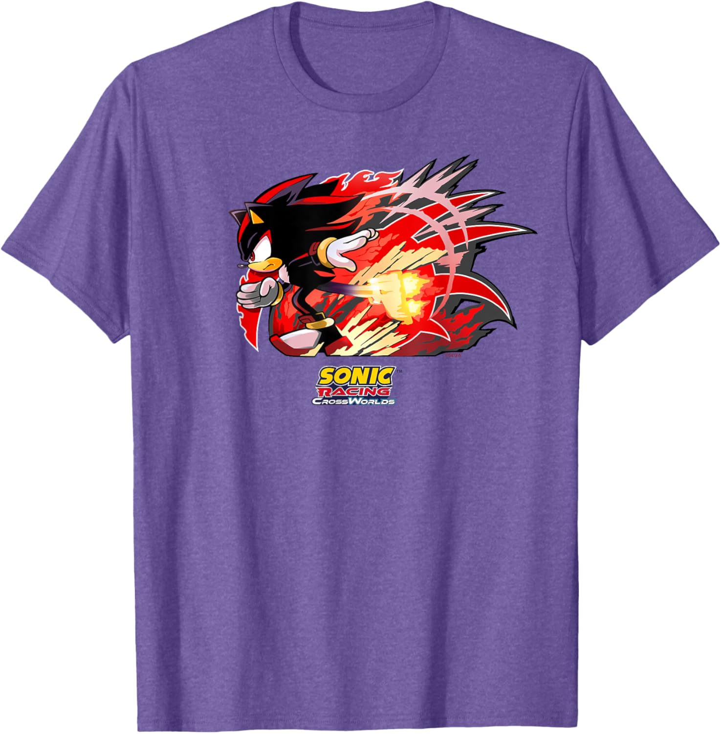 Sonic Racing CrossWorlds Shadow Decal T-Shirt for Gamers and Fans - 24