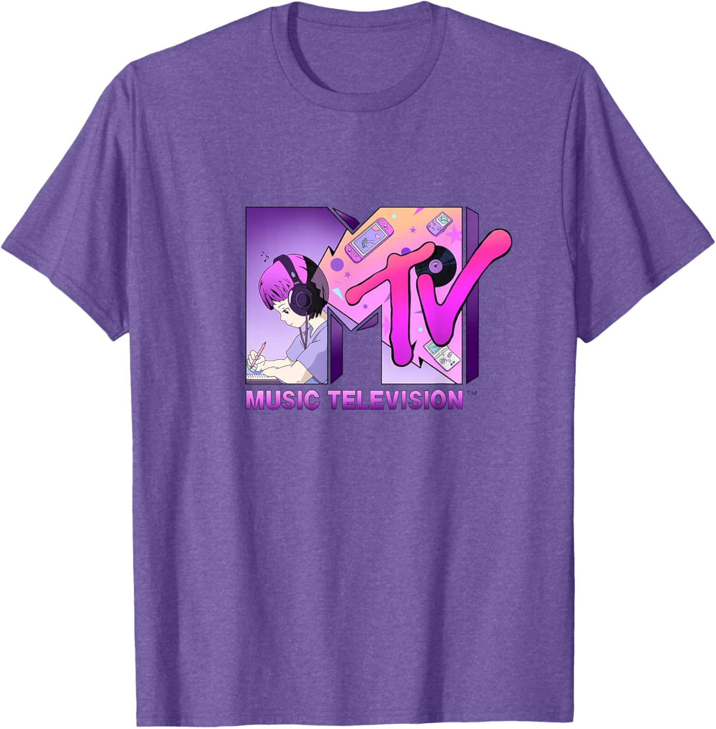 Mademark x MTV Anime Gamer Style T-Shirt with Official MTV Logo - 15