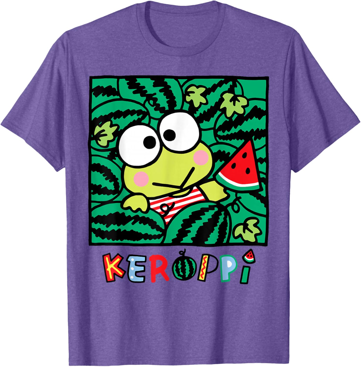 Keroppi Watermelon Summer Fun T-Shirt for Kids and Adults - 8