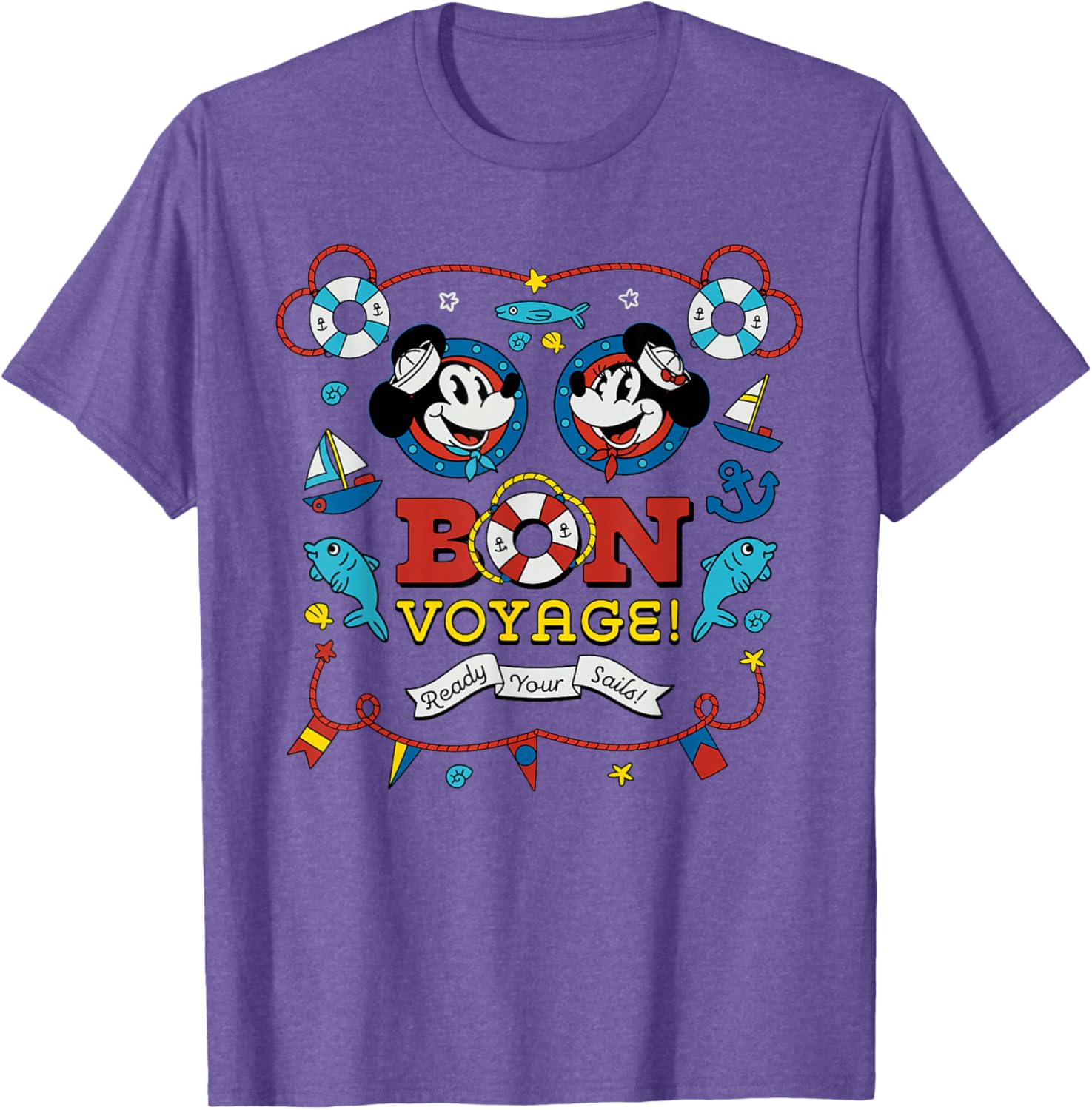 Disney Cruise Mickey and Minnie Mouse Bon Voyage Vacation T-Shirt - 18