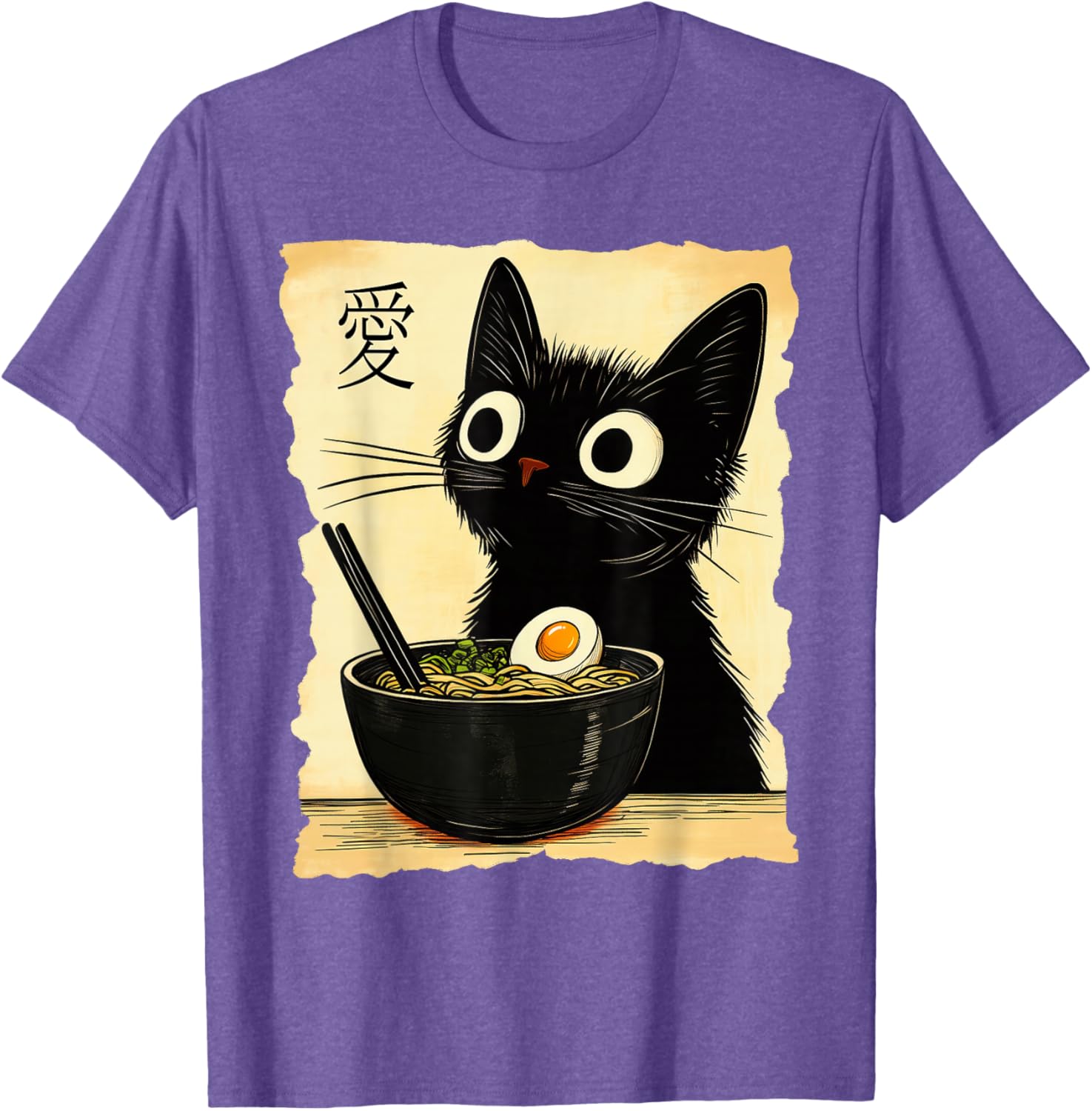 Funny Cat Ramen Graphic Tee Cute Japanese Kawaii Anime Cat T-Shirt - 25