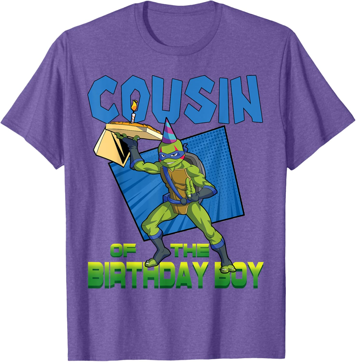 Leo Cousin of the Birthday Boy Pizza Party T-Shirt for TMNT Fans - 20