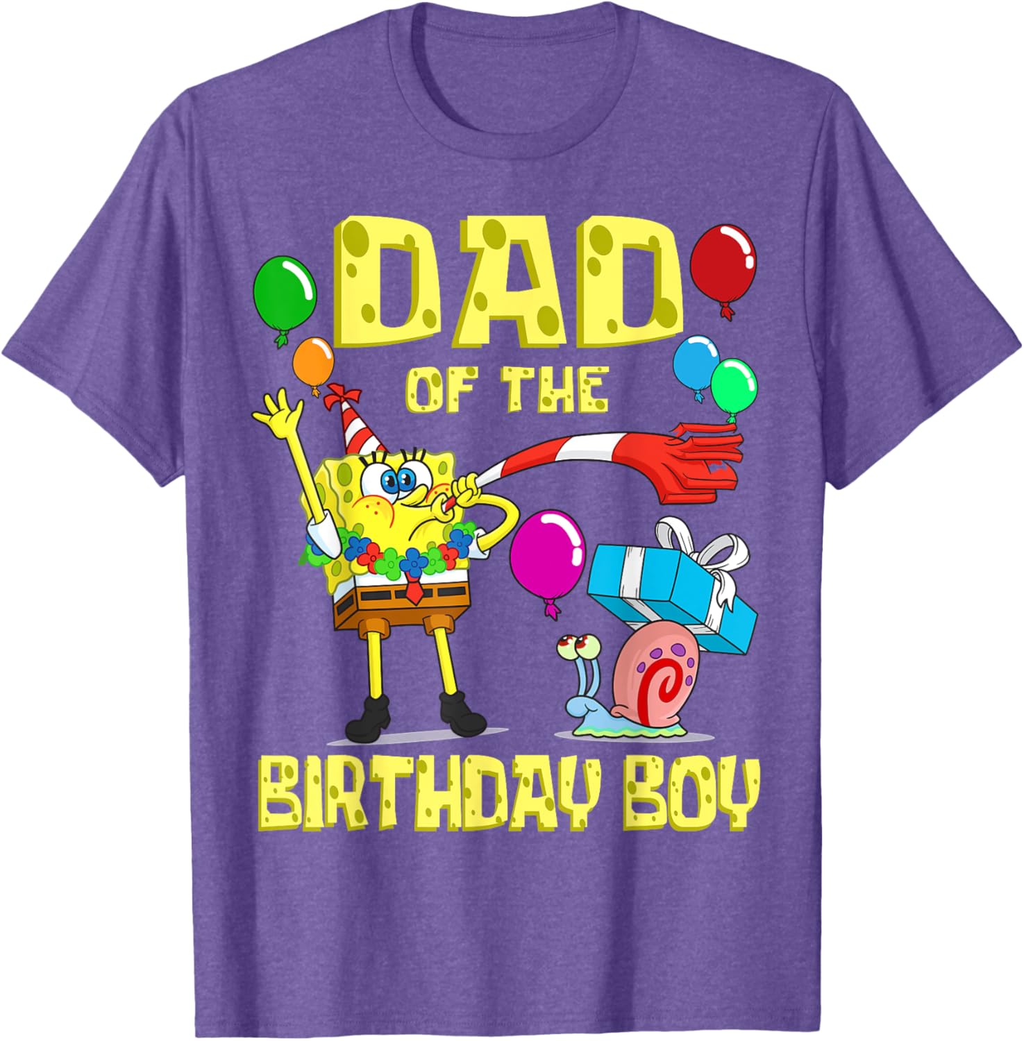 SpongeBob Daddy of the Birthday Boy Theme T-Shirt for Fun Parties - 4