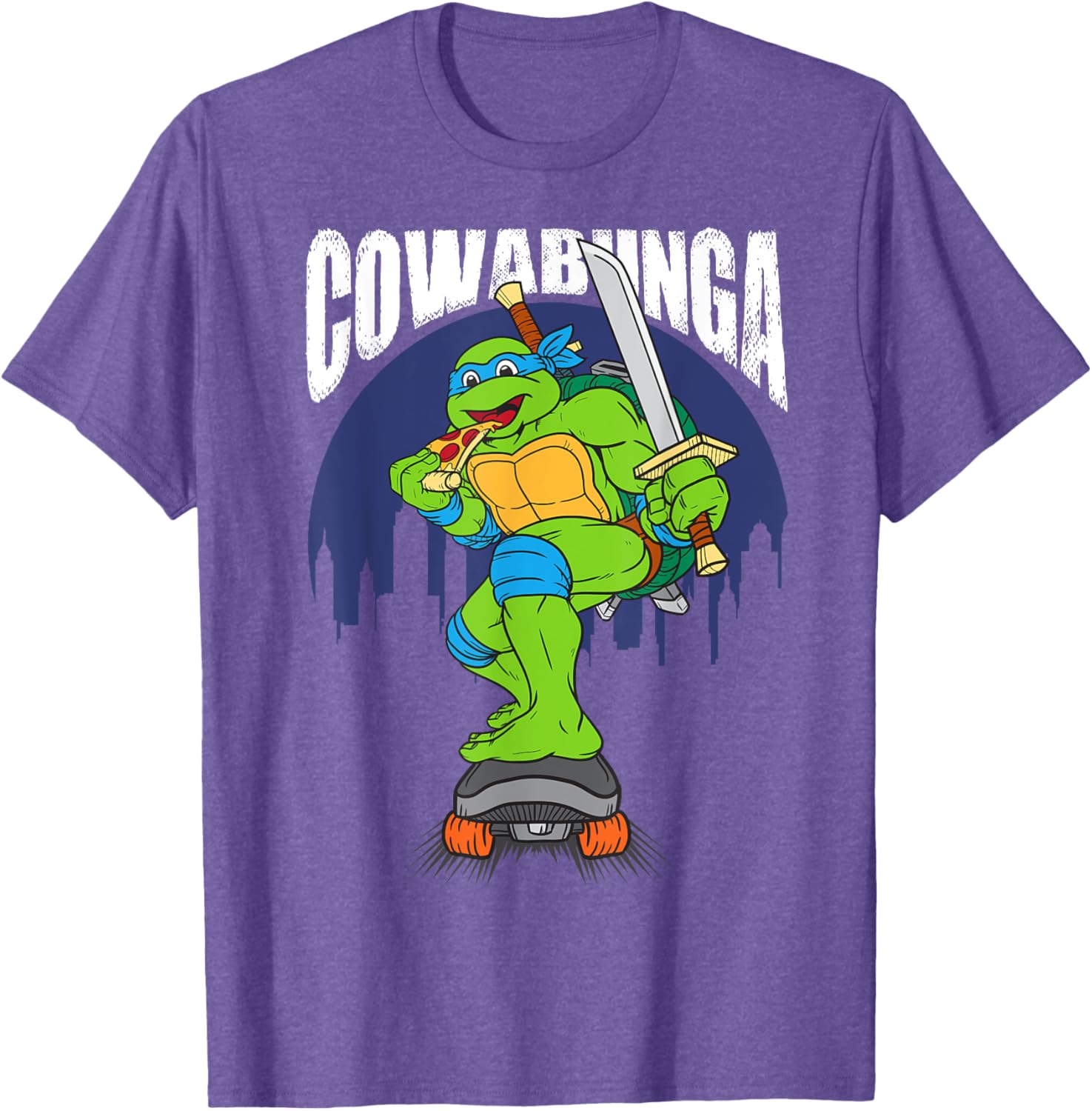 Cowabunga Leonardo on Skates T-Shirt - Fun Teenage Mutant Ninja Turtles Gear - 2